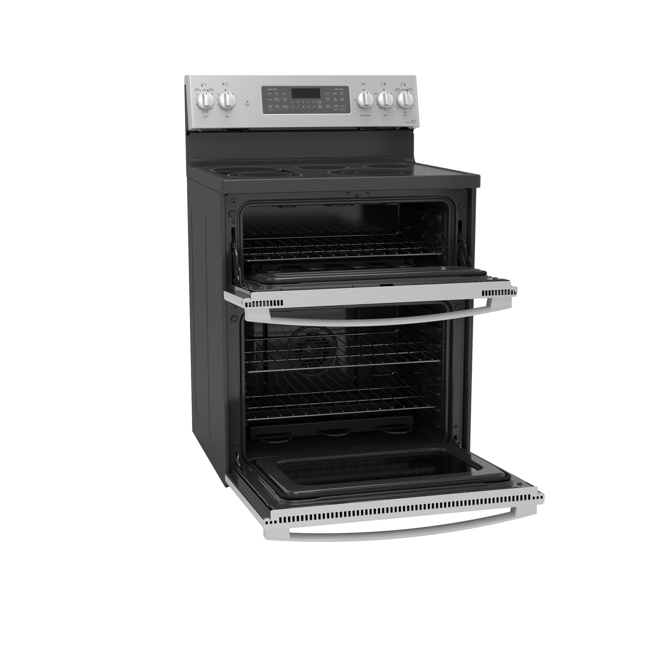 Model: PB965YPFSSD | GE Profile GE Profile™ 30" Smart Free-Standing Electric Double Oven Convection Range with No Preheat Air Fry