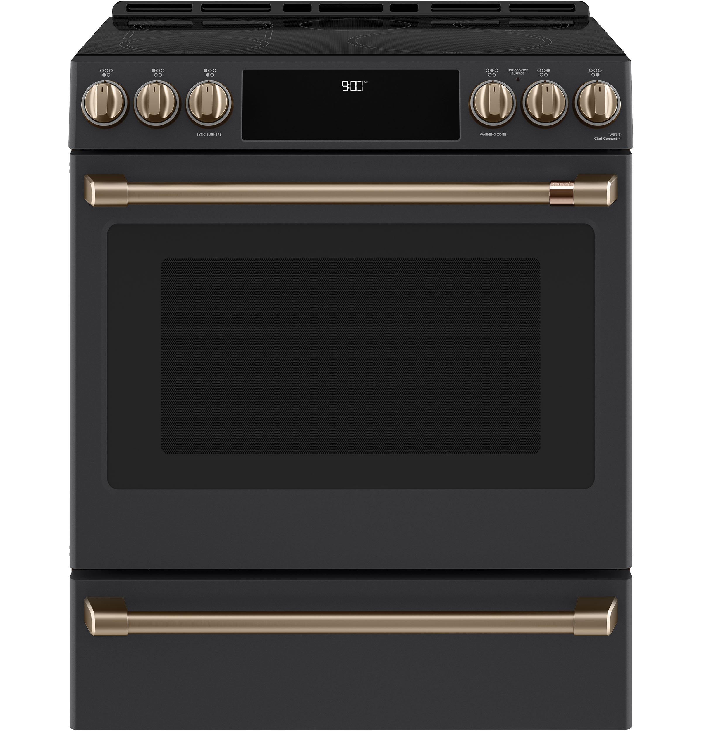 Model: CXFCHHKPMBZ | Cafe Café™ Front Control Induction Knobs and Handles - Brushed Bronze