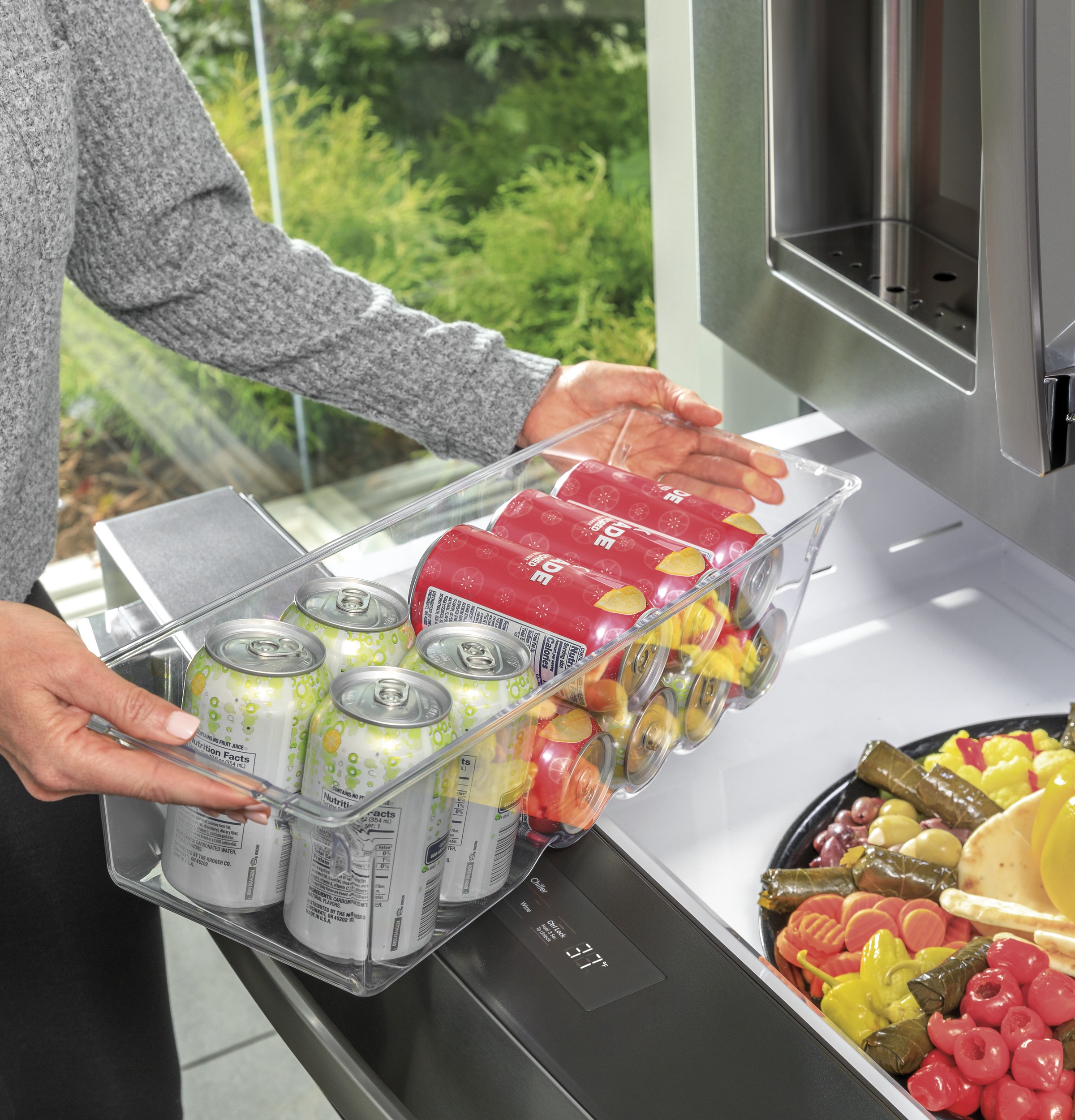 Model: PVD28BYNFS - S/D | GE Profile GE Profile™ ENERGY STAR® 27.9 Cu. Ft. Smart Fingerprint Resistant 4-Door French-Door Refrigerator with Door In Door