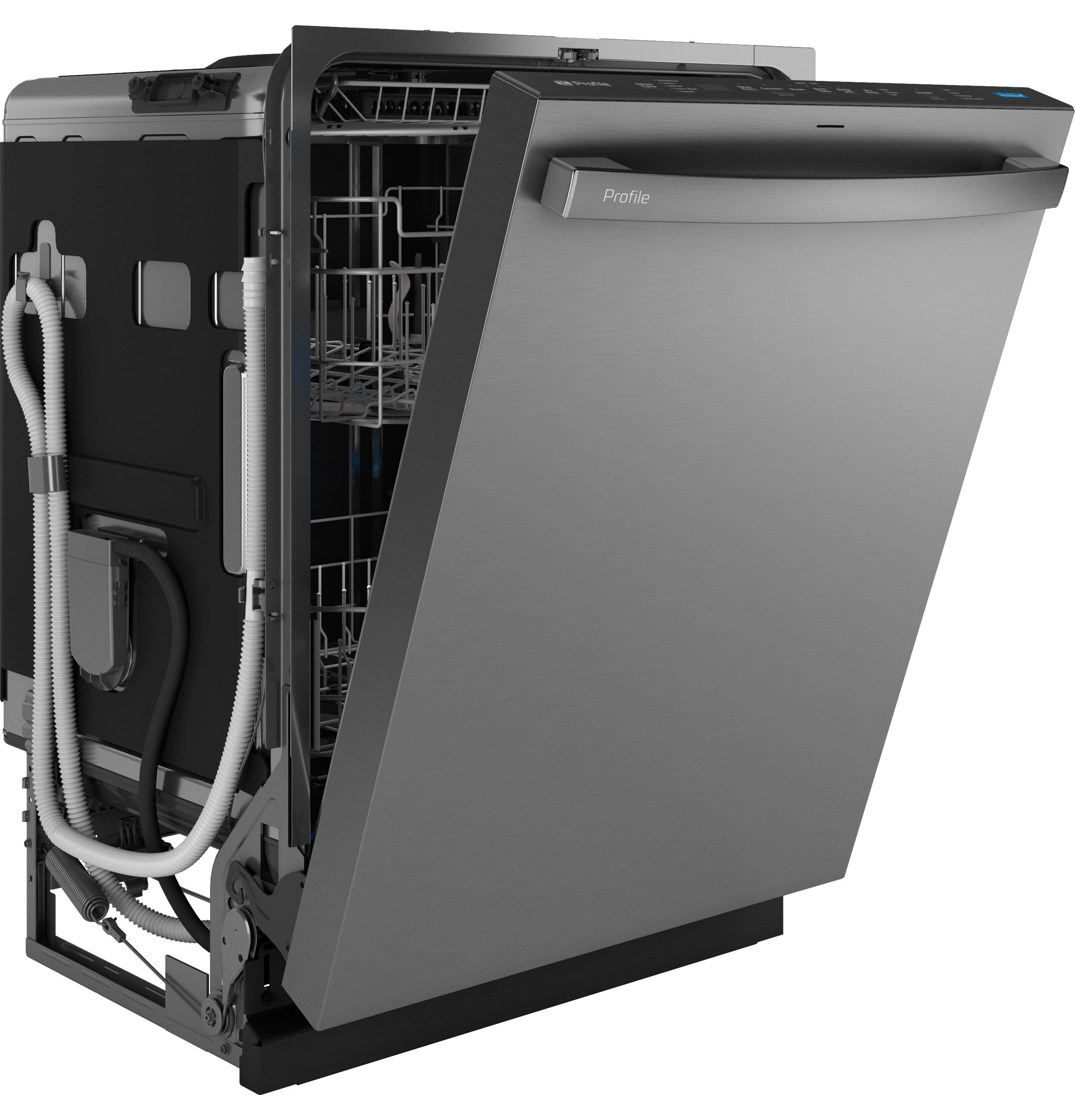 Model: PDT715SYVFS-ScrDent | GE Profile Replaced inner and outer door panels
