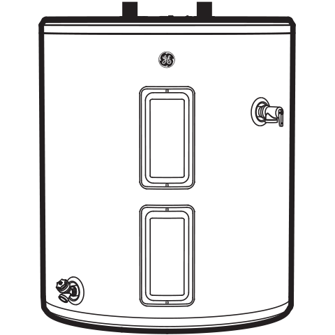 Model: GE40L08BAM | GE GE® 36 Gallon Top Port Lowboy Electric Water Heater