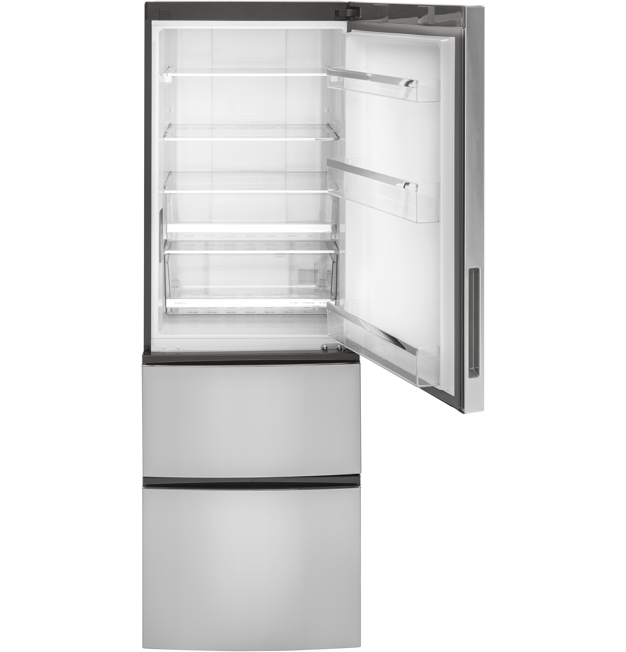 Model: GLE12HSPSS | GE GE® ENERGY STAR® 11.9 Cu. Ft. Bottom-Freezer Refrigerator
