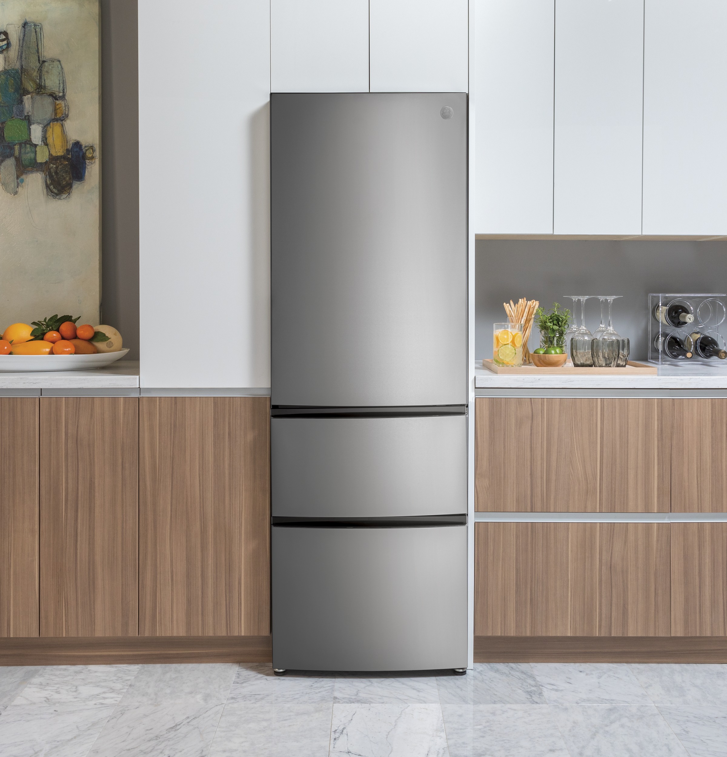 Model: GLE12HSPSS | GE GE® ENERGY STAR® 11.9 Cu. Ft. Bottom-Freezer Refrigerator