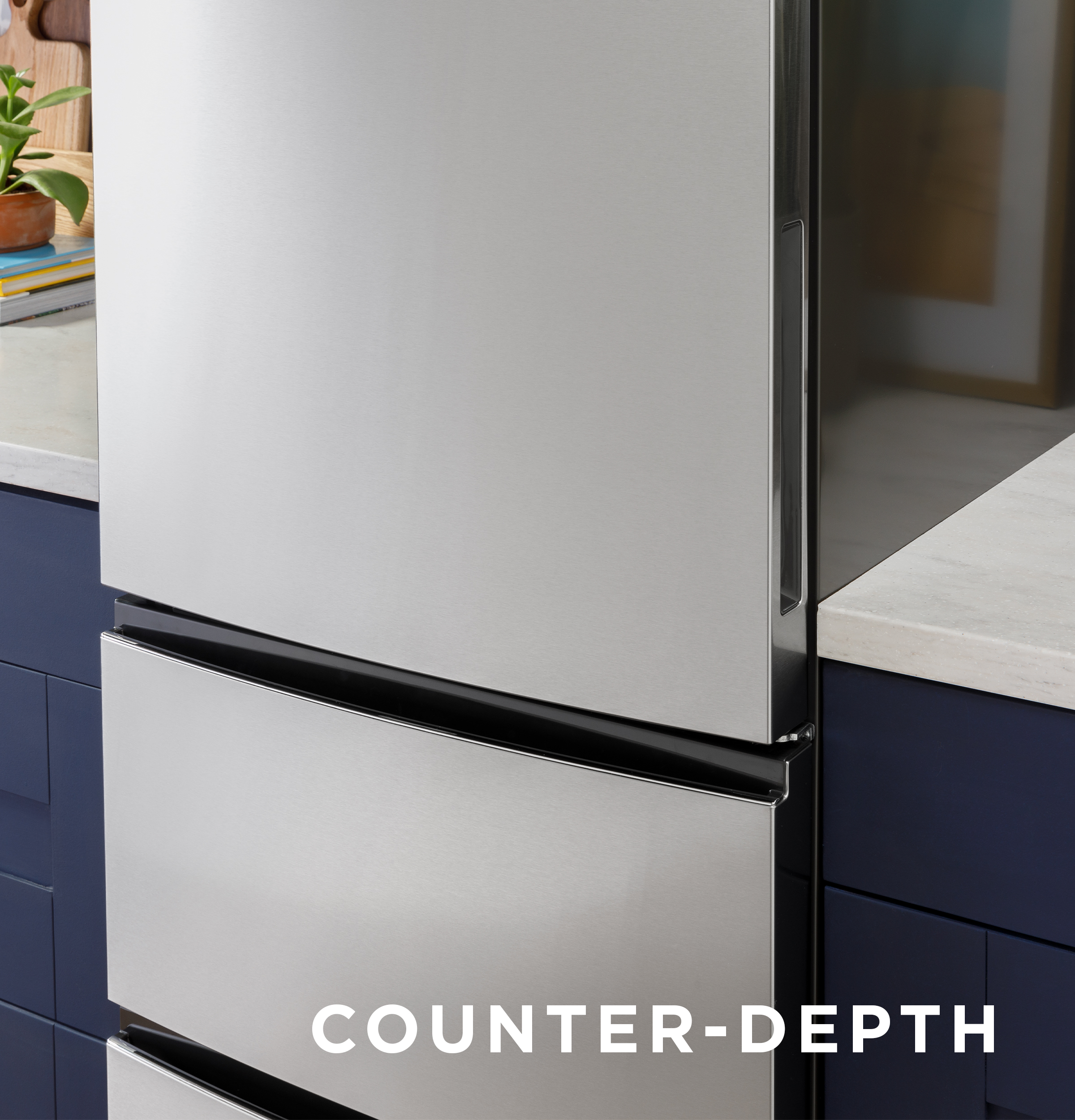 Model: GLE12HSPSS | GE GE® ENERGY STAR® 11.9 Cu. Ft. Bottom-Freezer Refrigerator