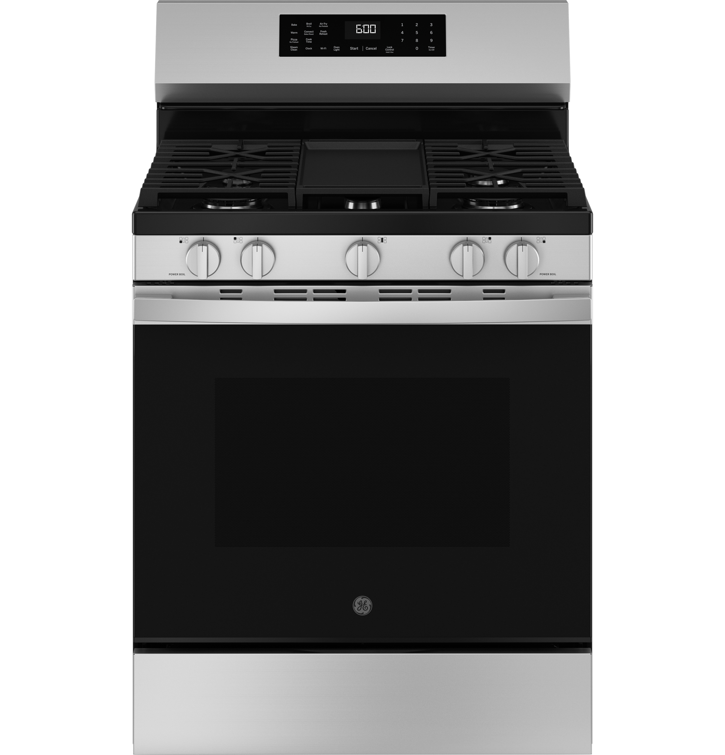 GE GE® 30" Free-Standing Gas Convection Range with No Preheat Air Fry and EasyWash™ Oven Tray