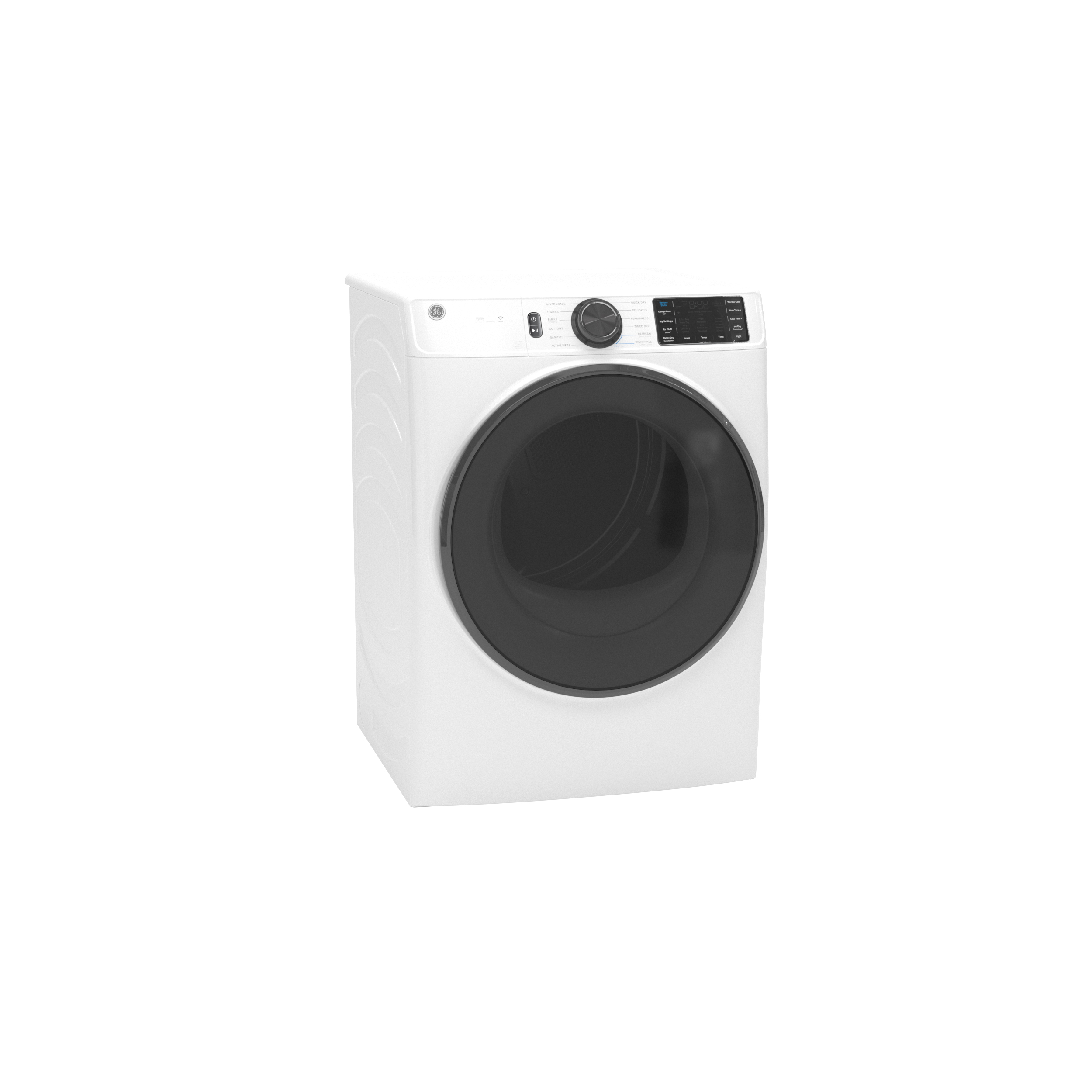 Model: GFD65ESSVWW-SD | GE GE® ENERGY STAR® 7.8 cu. ft. Capacity Smart Front Load Electric Dryer with Steam and Sanitize Cycle