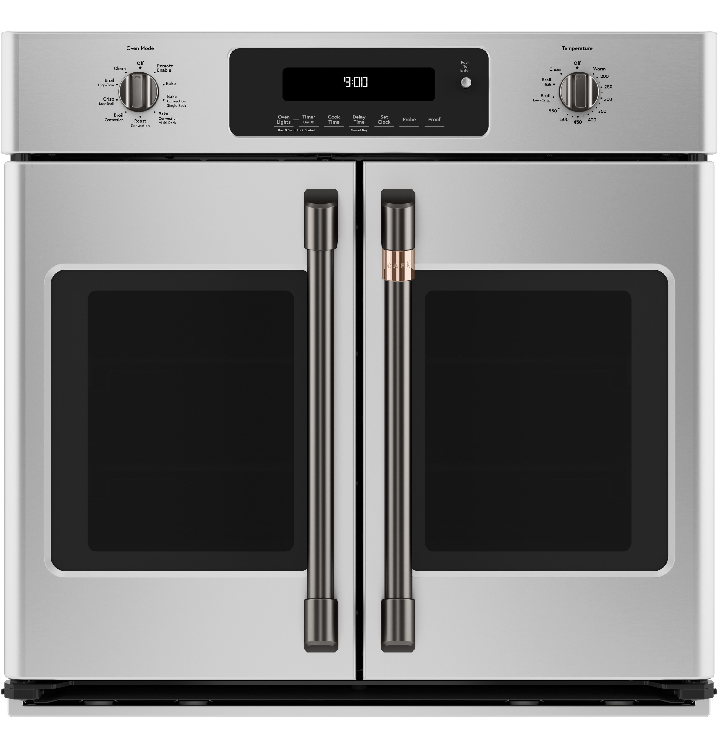 Model: CXWSFHKPMBT | Cafe Café™ 2 French-Door Handles - Brushed Black
