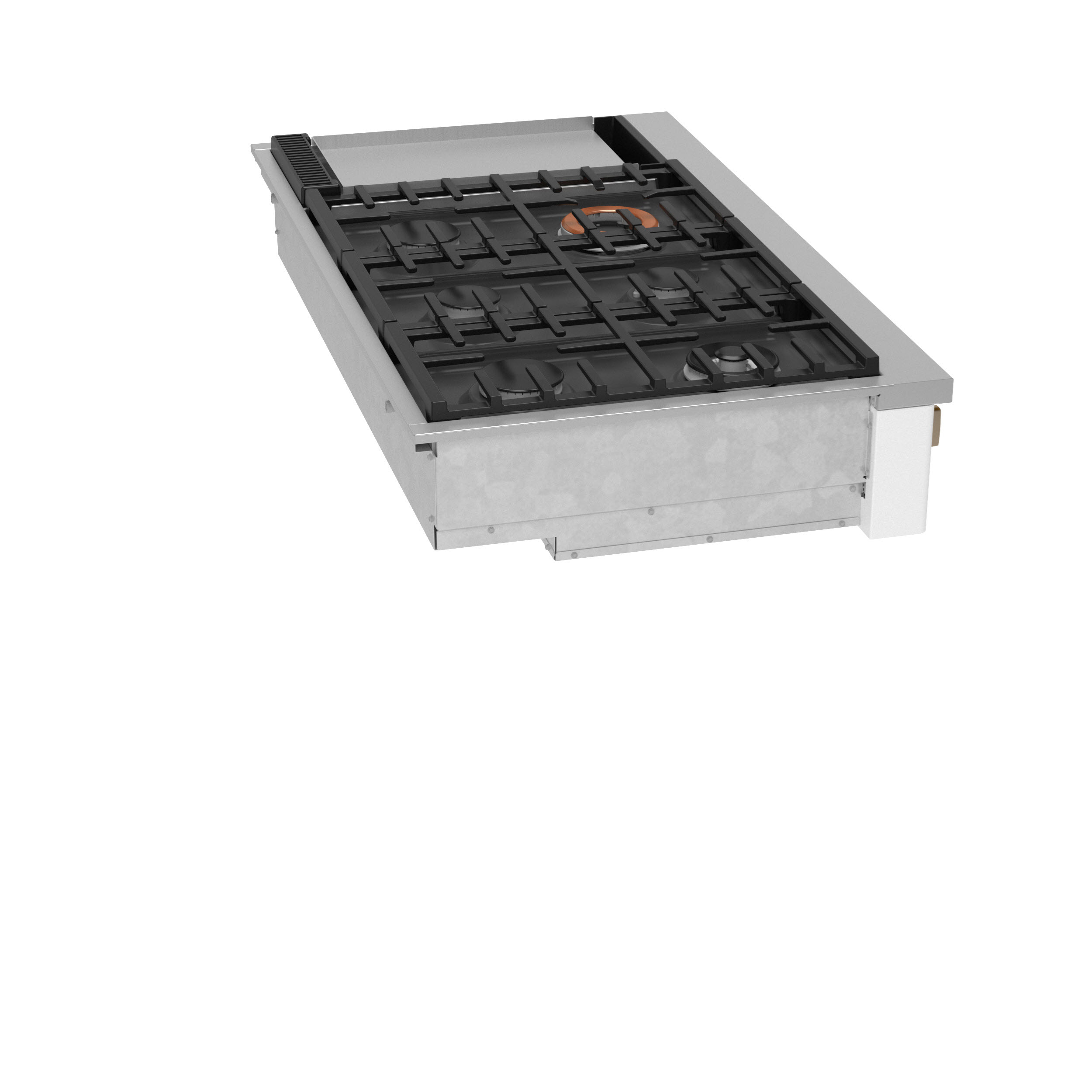 Model: CGU486P4TW2 | Cafe Café™ 48" Commercial-Style Gas Rangetop with 6 Burners and Integrated Griddle (Natural Gas)