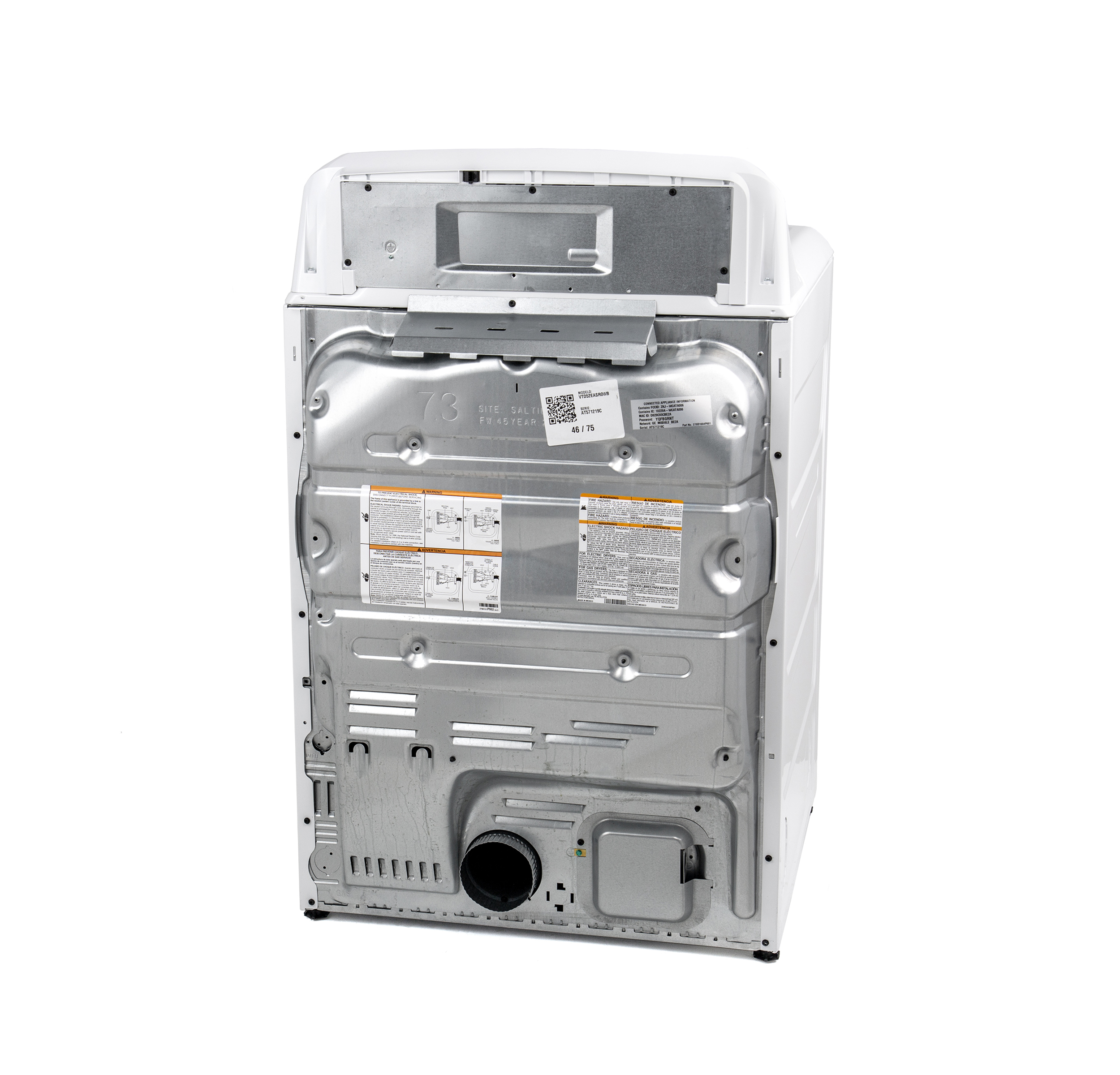 Model: VTD52EASRWB | GE GE® 7.4 cu. ft. Capacity aluminized alloy drum Commercial Electric Dryer with Sensor Dry, Built-In App Payment System SITE WIFI REQUIRED