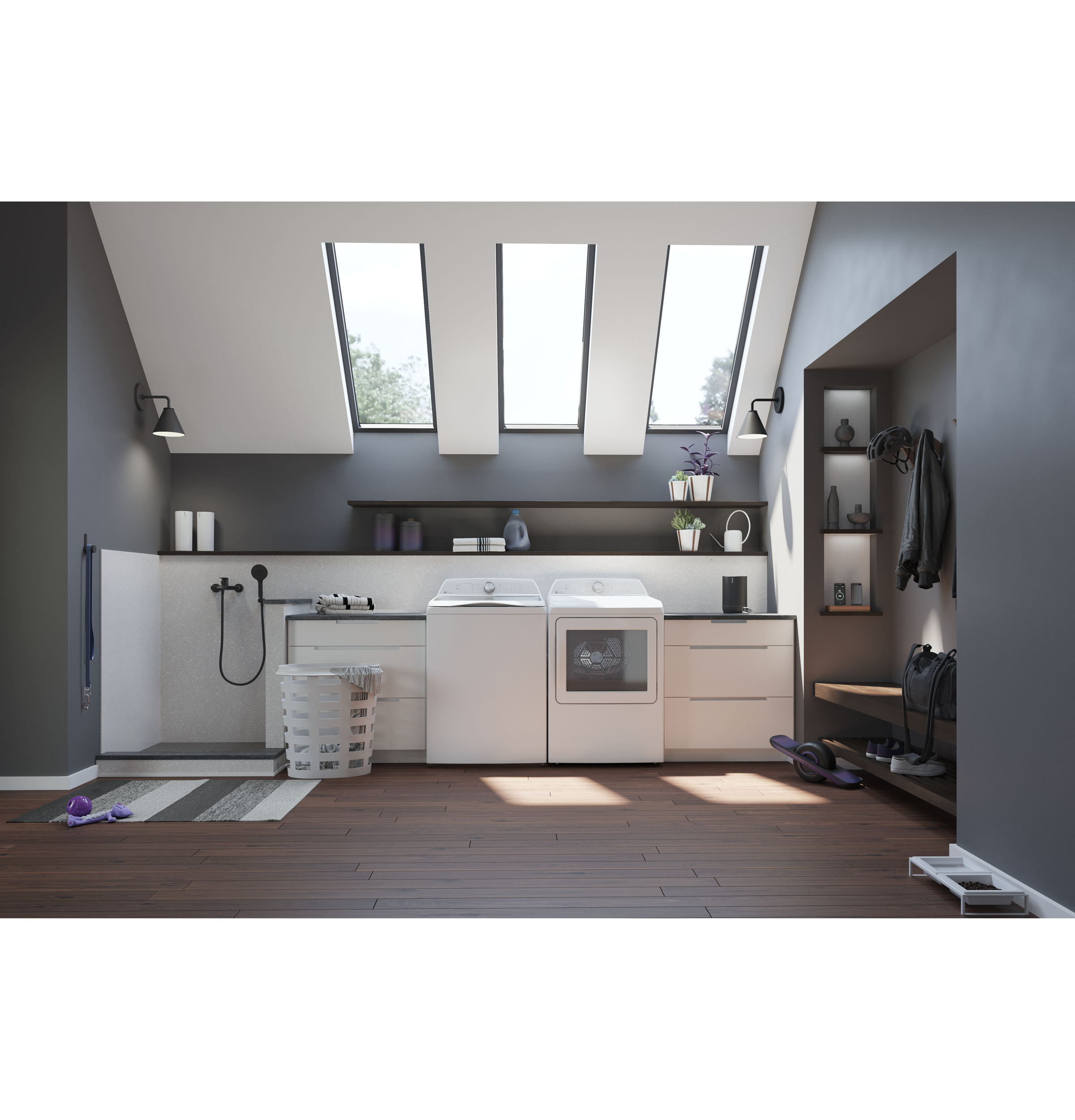 Model: PTW600BSRWS | GE Profile GE Profile™ ENERGY STAR® 5.0  cu. ft. Capacity Washer with Smarter Wash Technology and FlexDispense™
