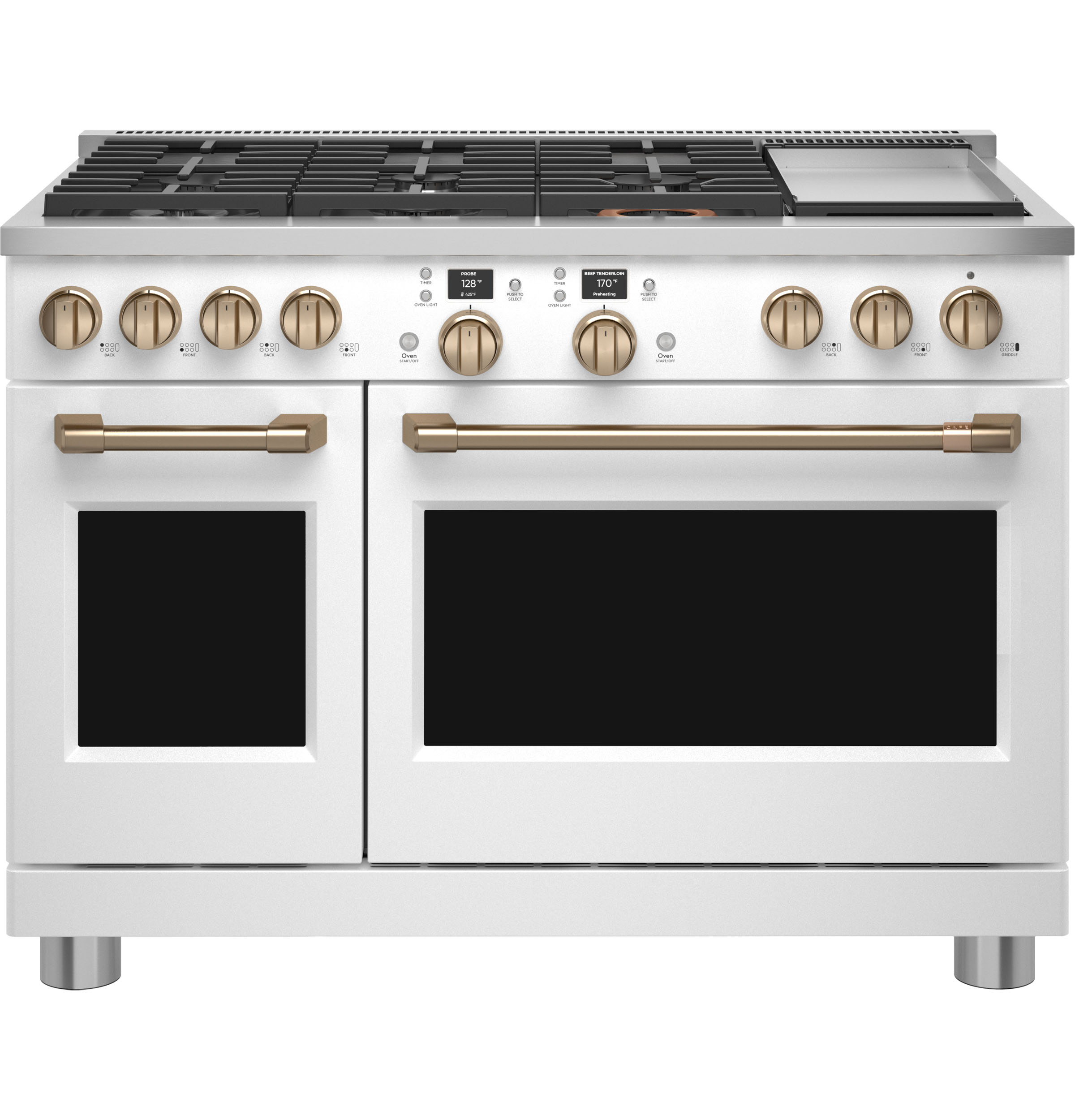 Cafe Café™ 48" Smart Dual-Fuel Commercial-Style Range with 6 Burners and Griddle (Natural Gas)