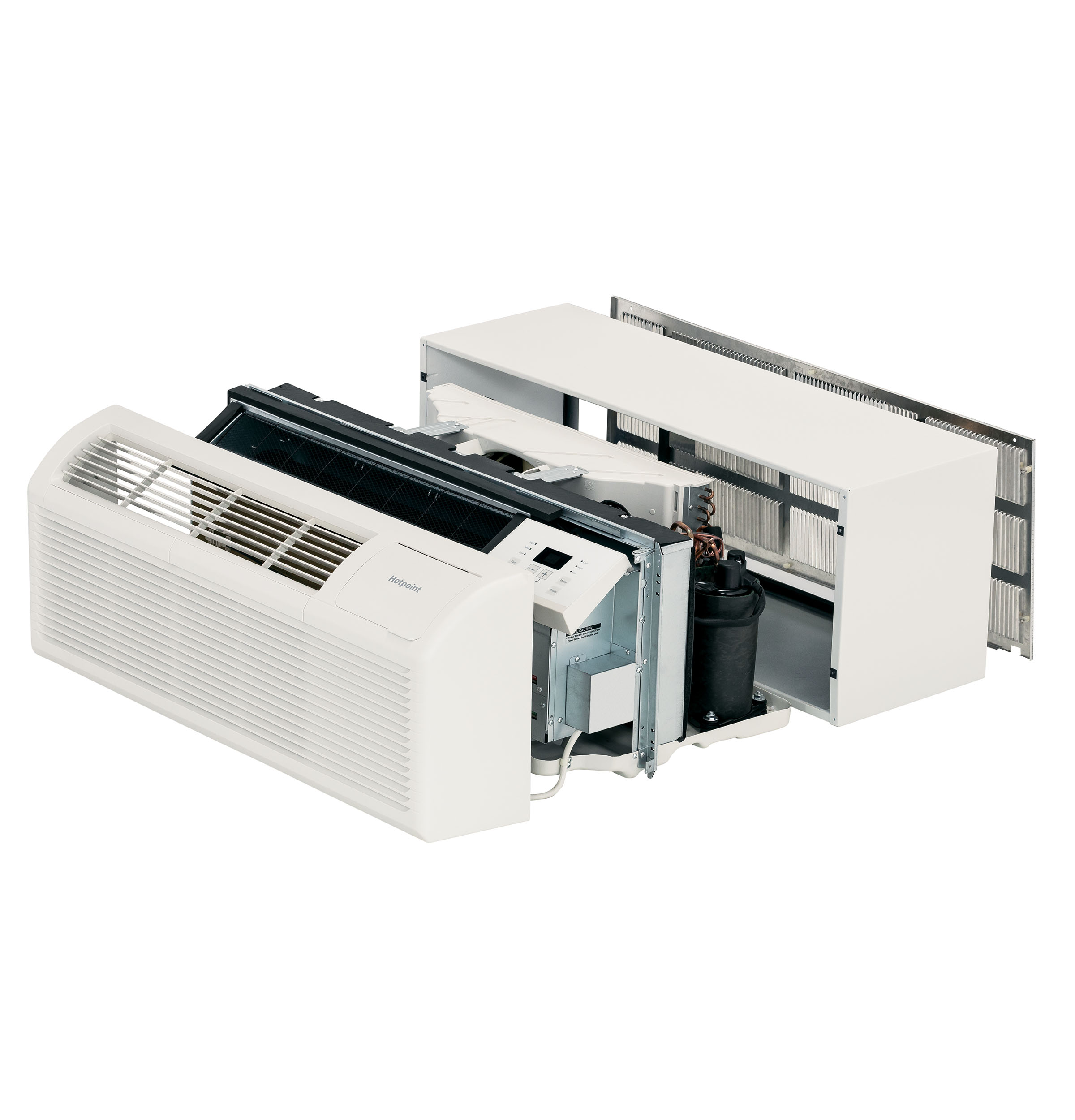 Model: AH12H09D2B | Hotpoint Hotpoint® PTAC Heat Pump Unit with Electric Heat Backup 9,000 BTU, 230/208V, 15amp