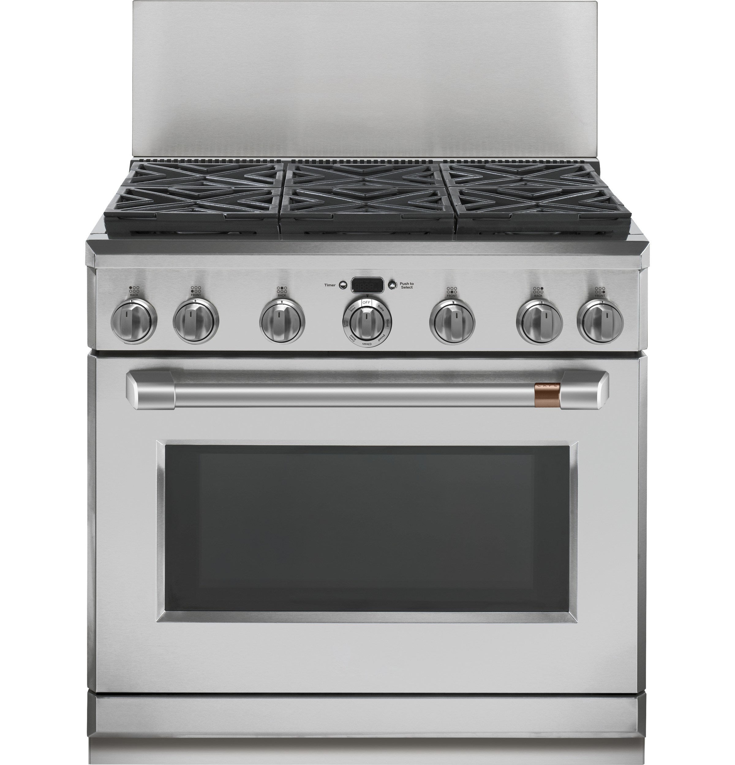Model: CXPR6TKPMSS | Cafe Café™ Toe Kick Pro Range 36" Brushed Stainless