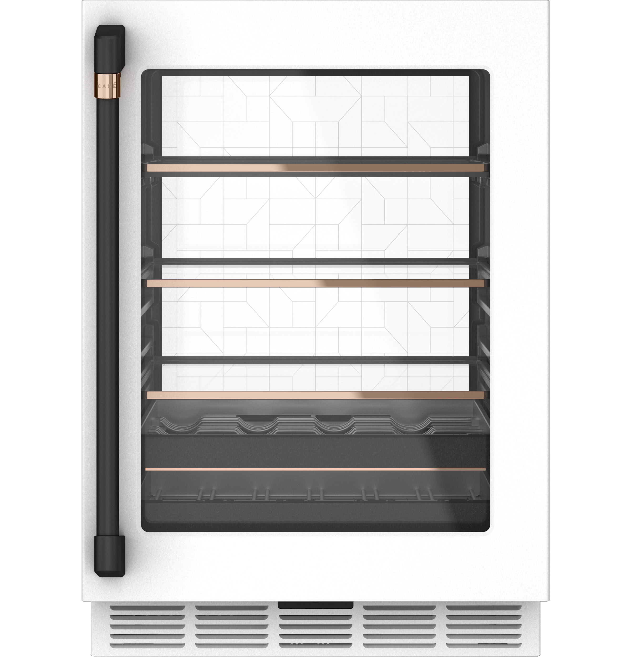 Model: CXQW1H1PPFB | Cafe Café™ Undercounter Handle Kit - Flat Black