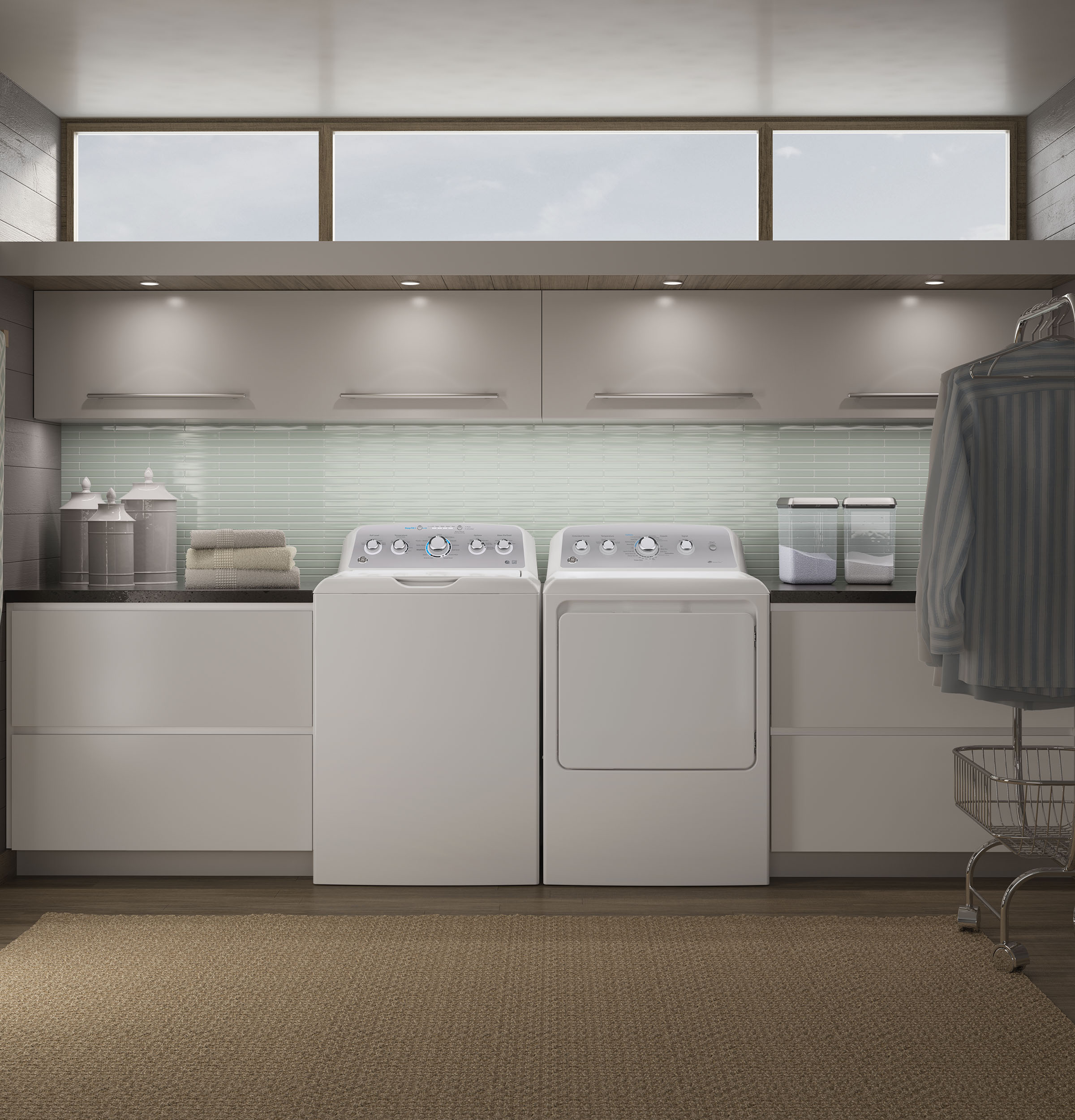 Model: GTW500ASNWS | GE GE® ENERGY STAR® 4.6 cu. ft. Capacity Washer with Stainless Steel Basket