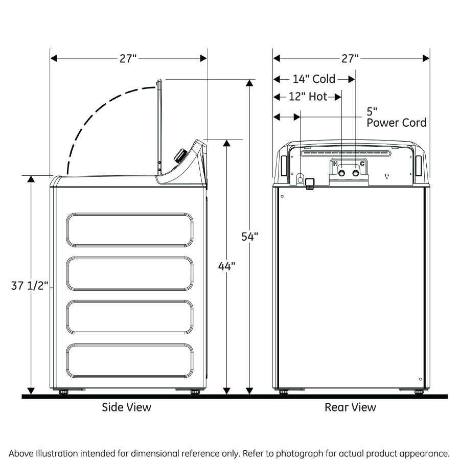 Model: GTW500ASNWS | GE GE® ENERGY STAR® 4.6 cu. ft. Capacity Washer with Stainless Steel Basket