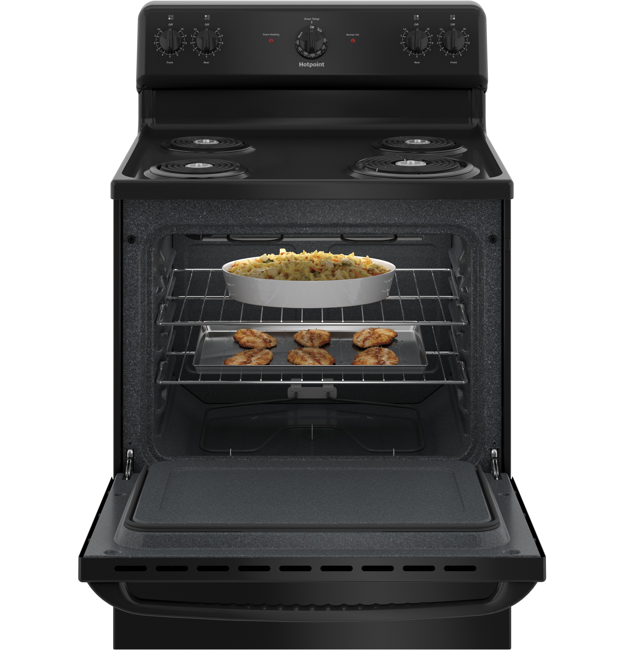 Model: RBS160DMBB | Hotpoint Hotpoint® ENERGY STAR® 30" Free-Standing Electric Range