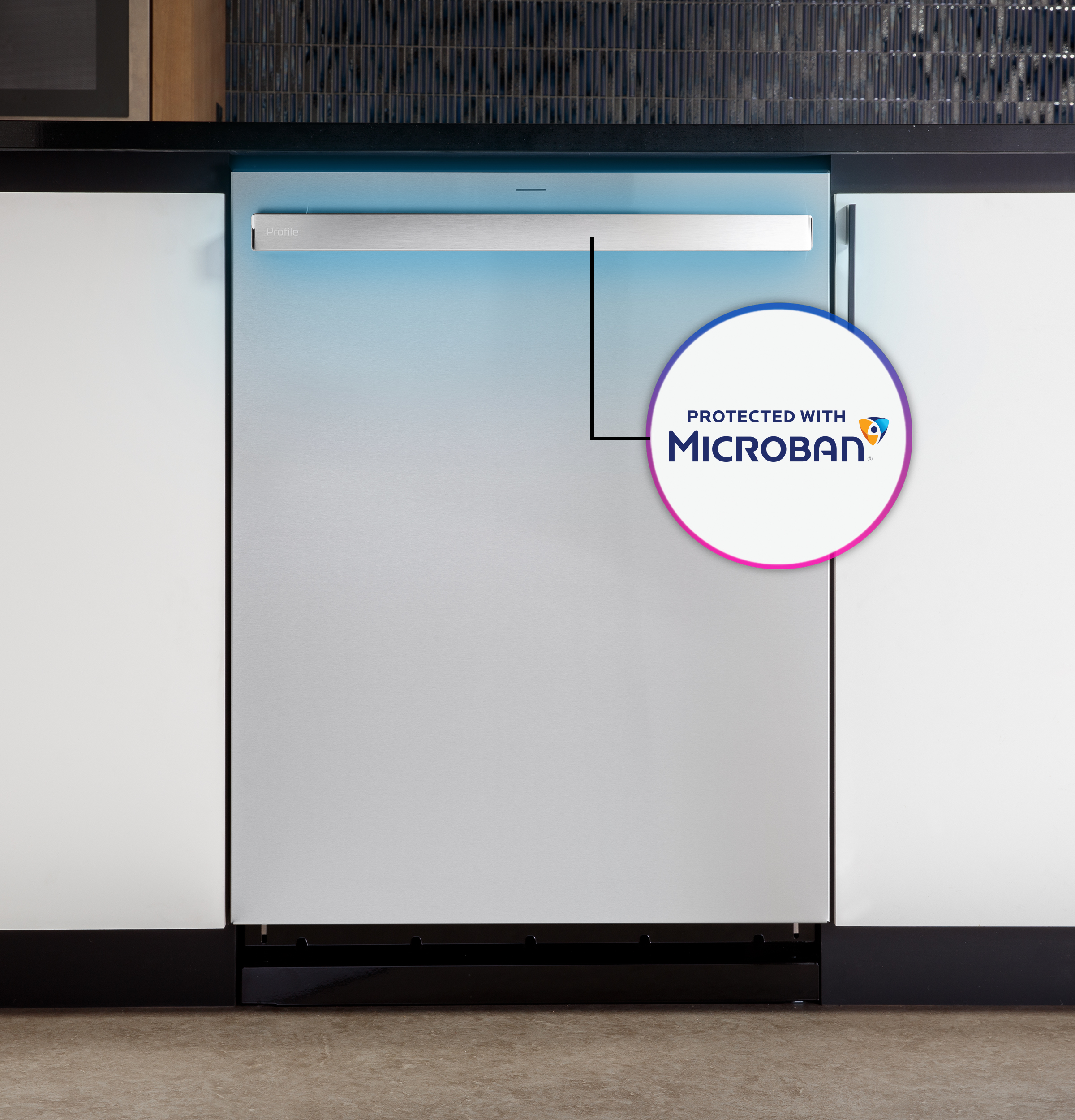 Model: PDT795SYVFS | GE Profile GE Profile™ ENERGY STAR Smart UltraFresh System Dishwasher with Microban™ Antimicrobial Technology with Deep Clean Washing 3rd Rack, 39 dBA