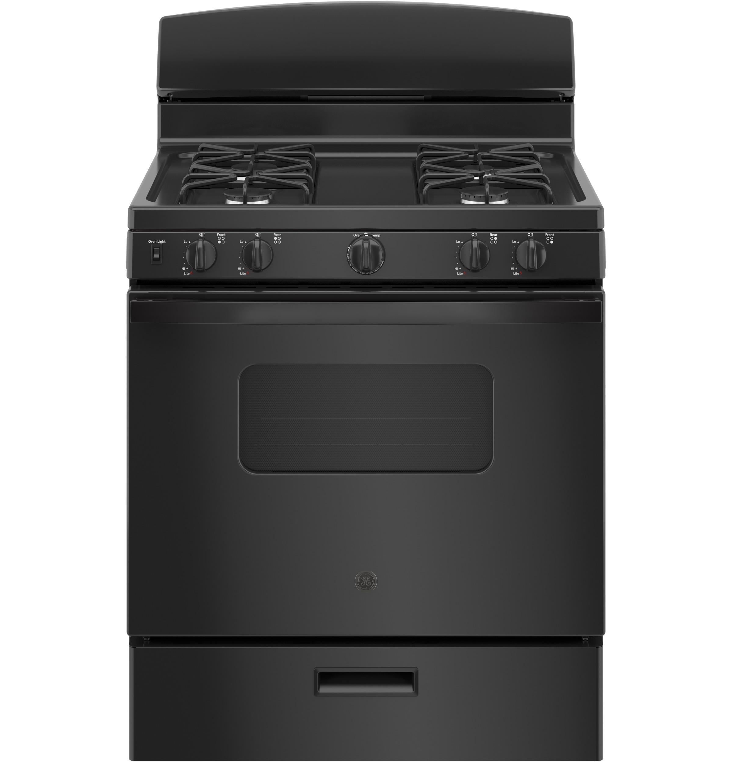 GE GE® 30" Free-Standing Front Control Gas Range