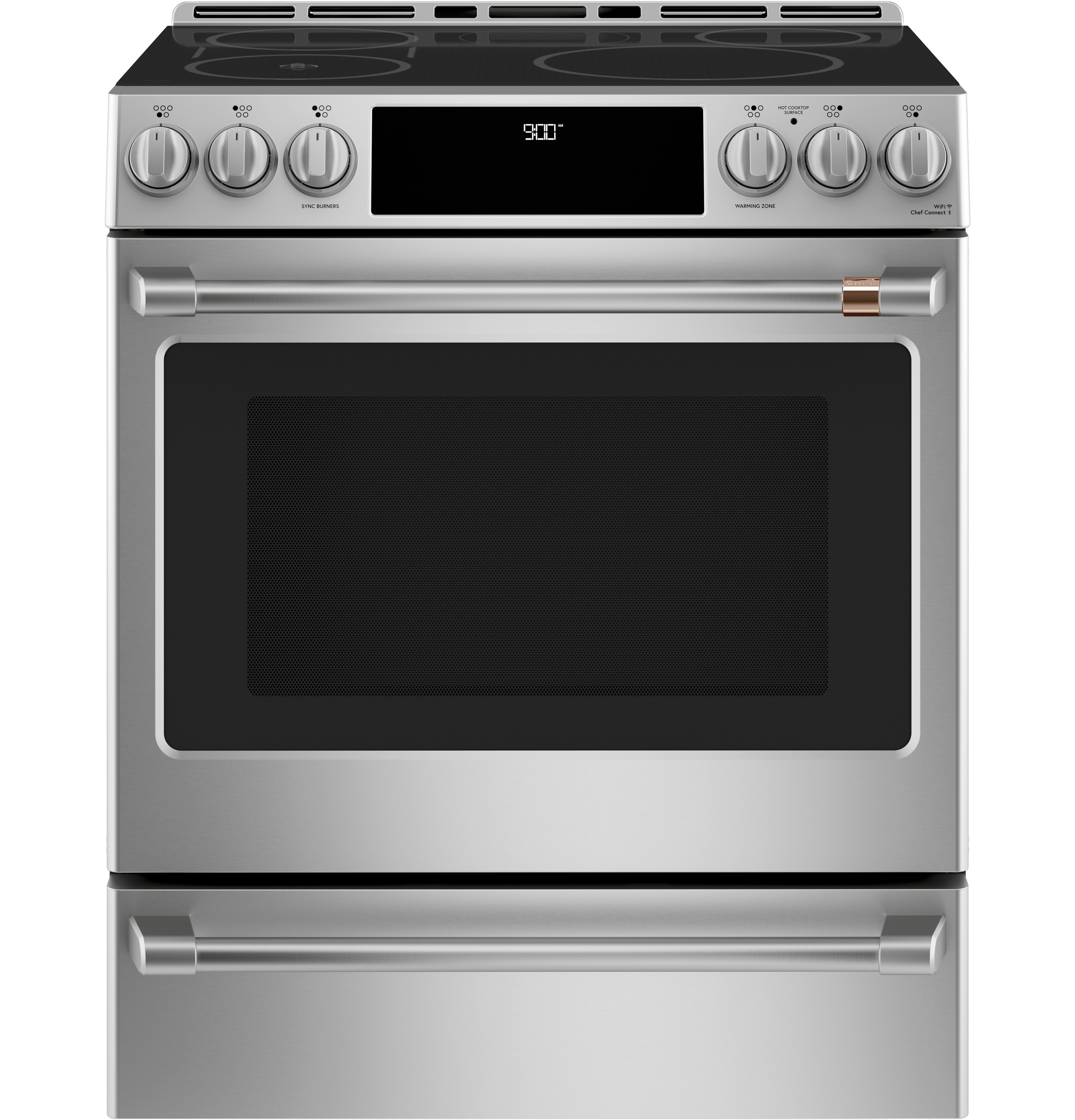 Cafe Café™ 30" Smart Slide-In, Front-Control, Induction and Convection Range with In-Oven Camera