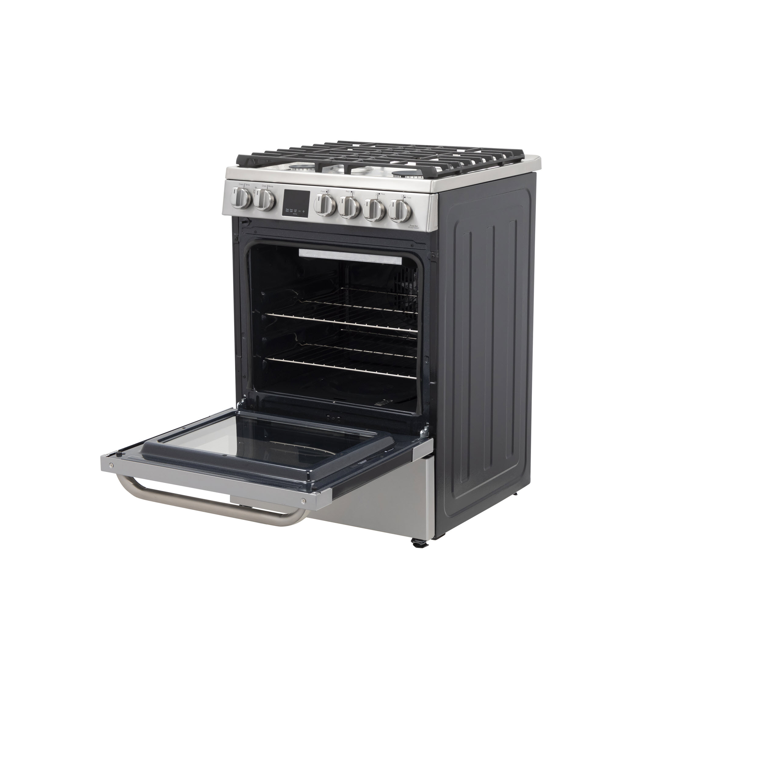 Model: QGAS740RMSS | Haier 24" 2.9 Cu. Ft. Gas Free-Standing Range with Convection and Modular Backguard