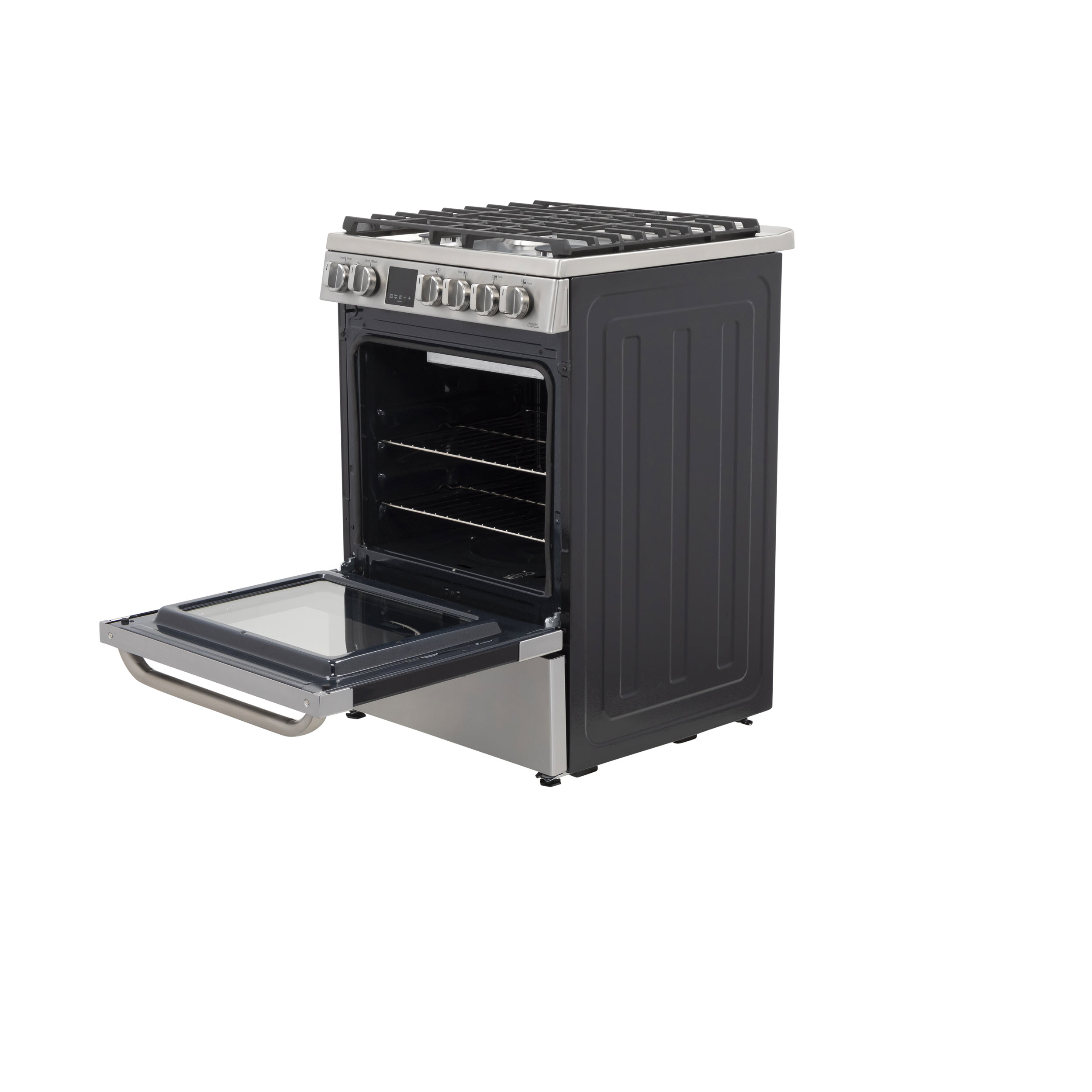Model: QGAS740RMSS | Haier 24" 2.9 Cu. Ft. Gas Free-Standing Range with Convection and Modular Backguard