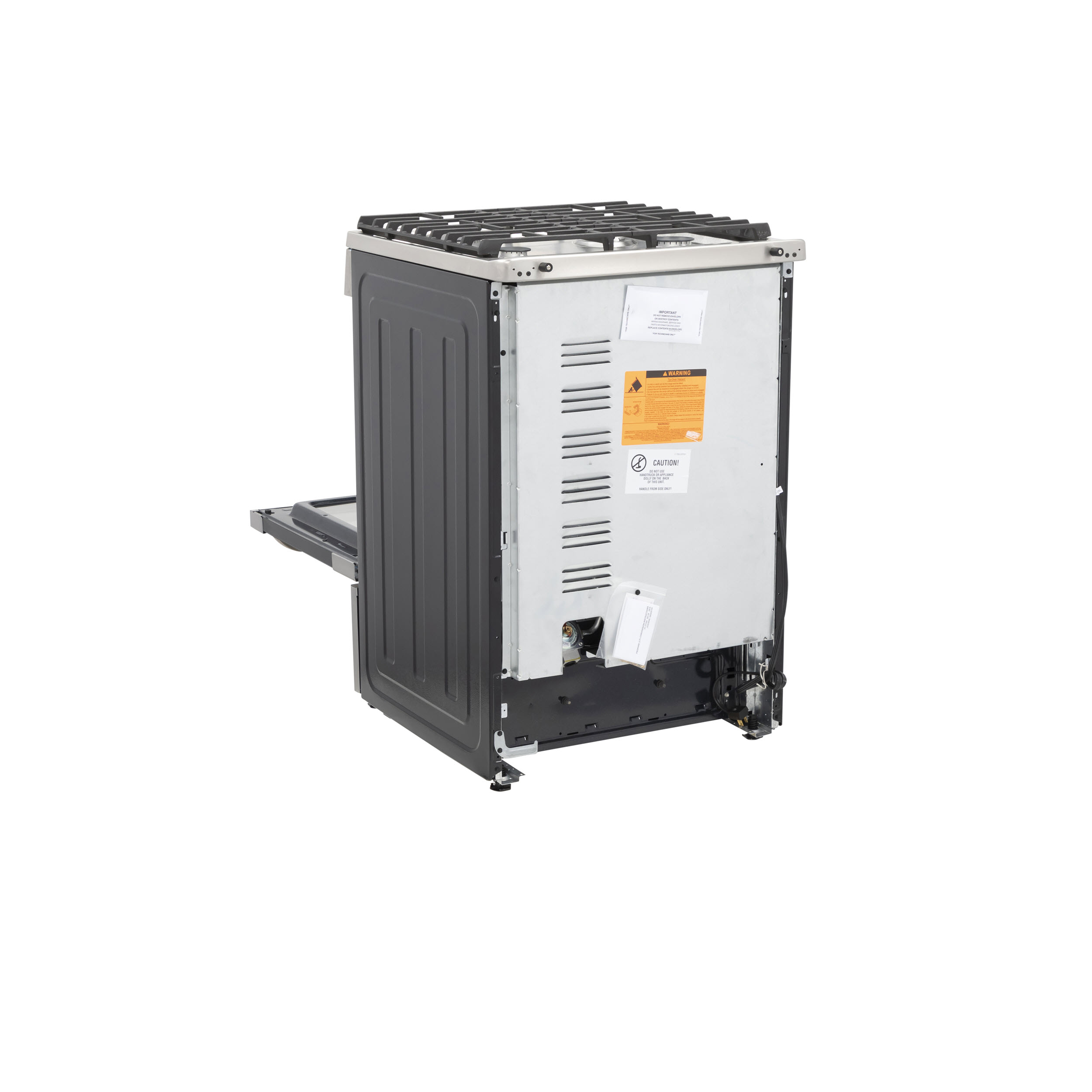Model: QGAS740RMSS | Haier 24" 2.9 Cu. Ft. Gas Free-Standing Range with Convection and Modular Backguard
