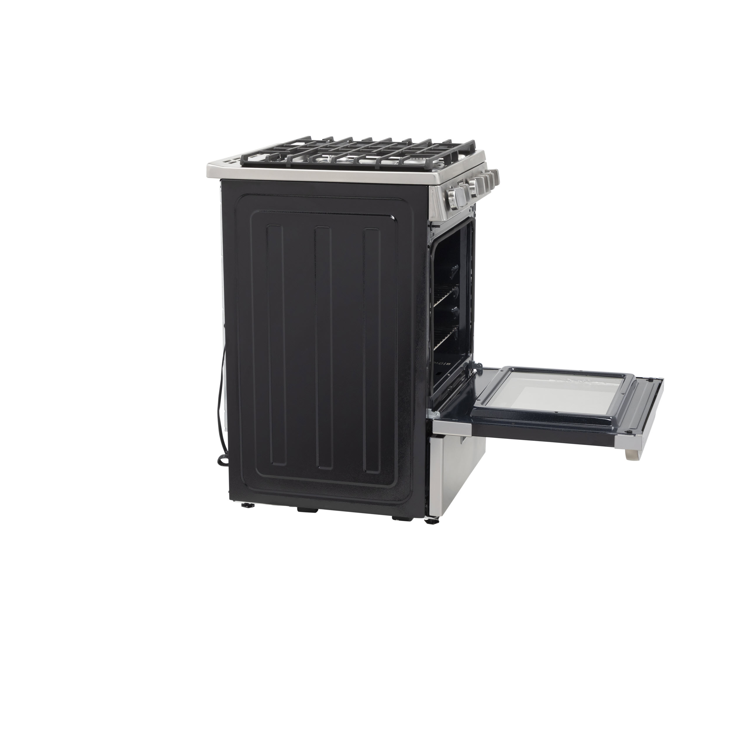 Model: QGAS740RMSS | Haier 24" 2.9 Cu. Ft. Gas Free-Standing Range with Convection and Modular Backguard