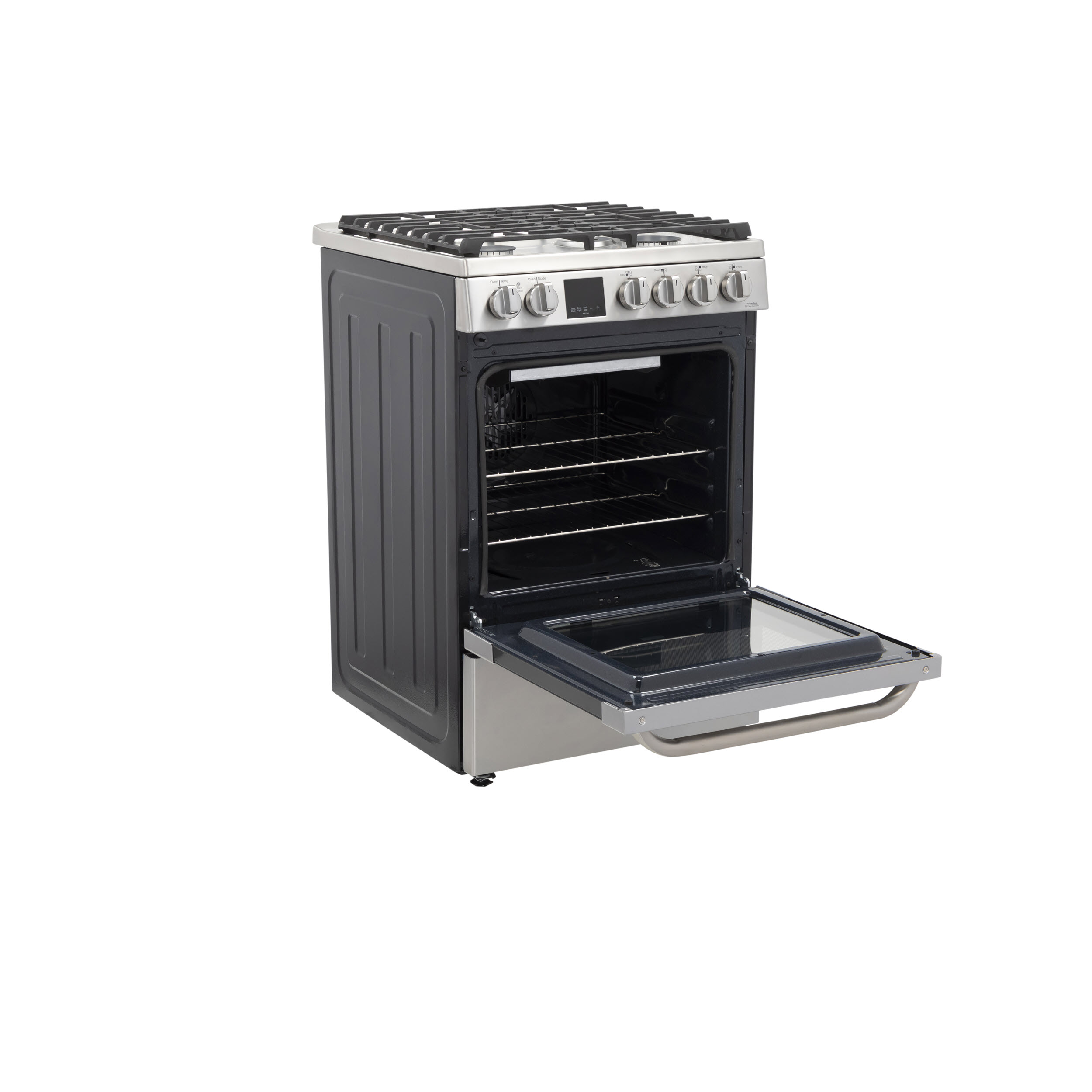 Model: QGAS740RMSS | Haier 24" 2.9 Cu. Ft. Gas Free-Standing Range with Convection and Modular Backguard