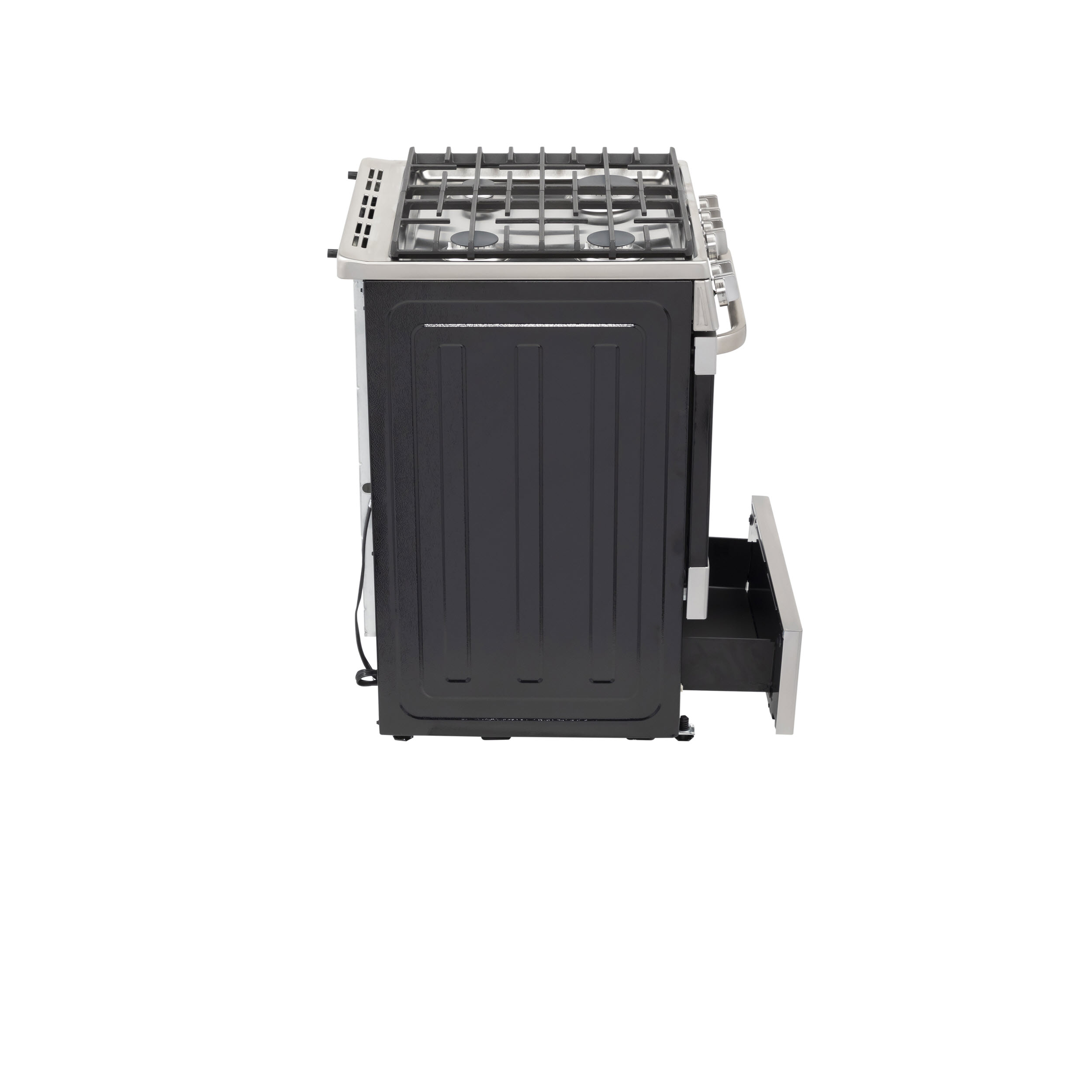 Model: QGAS740RMSS | Haier 24" 2.9 Cu. Ft. Gas Free-Standing Range with Convection and Modular Backguard
