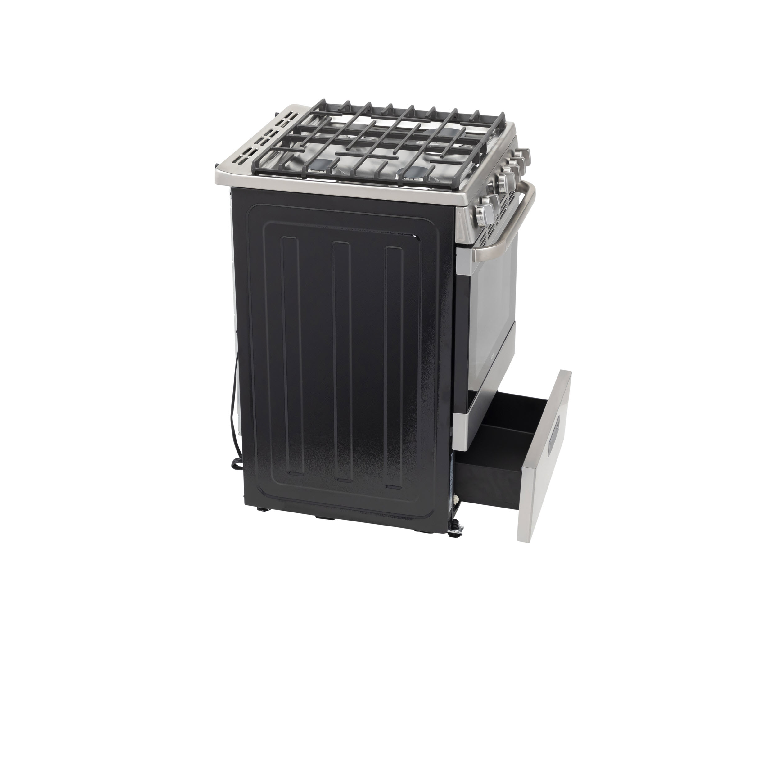 Model: QGAS740RMSS | Haier 24" 2.9 Cu. Ft. Gas Free-Standing Range with Convection and Modular Backguard