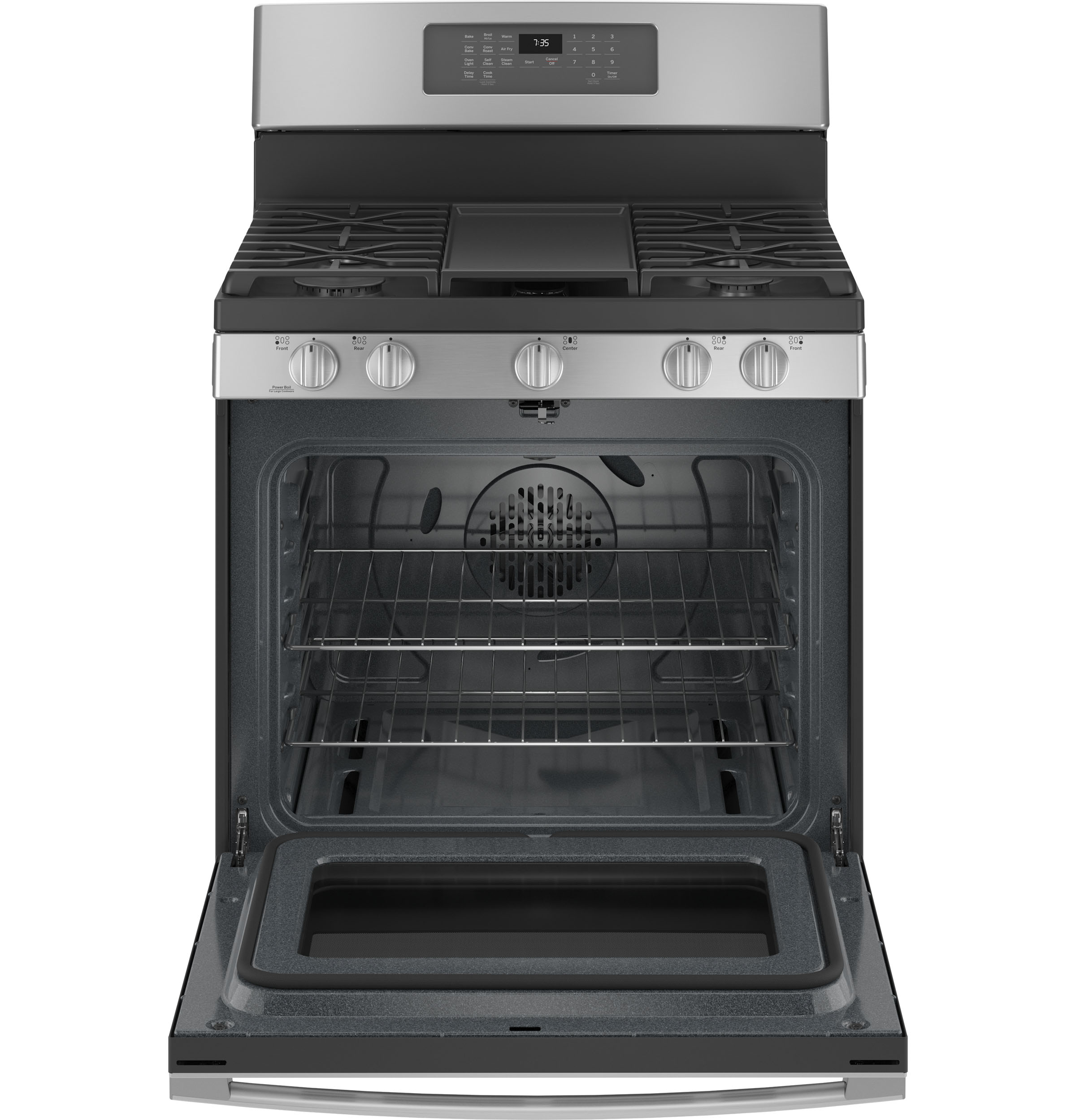 Model: JGB735SPSS | GE GE® 30" Free-Standing Gas Convection Range with No Preheat Air Fry