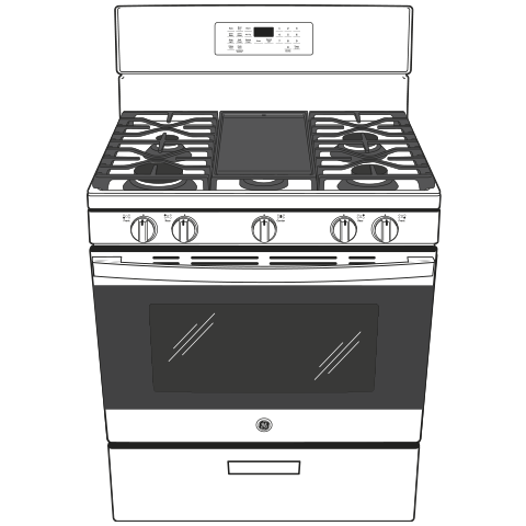 Model: JGB735SPSS | GE GE® 30" Free-Standing Gas Convection Range with No Preheat Air Fry