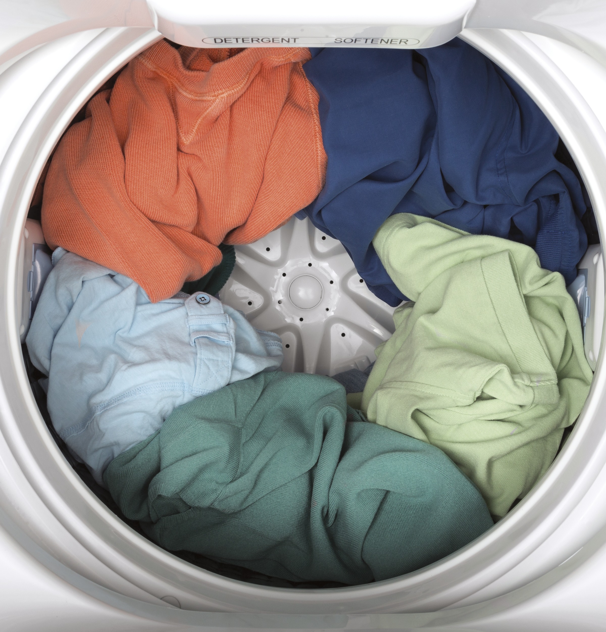 Model: GNW128SSMWW | GE GE® Space-Saving 2.8 cu. ft. Capacity Stationary Washer with Stainless Steel Basket