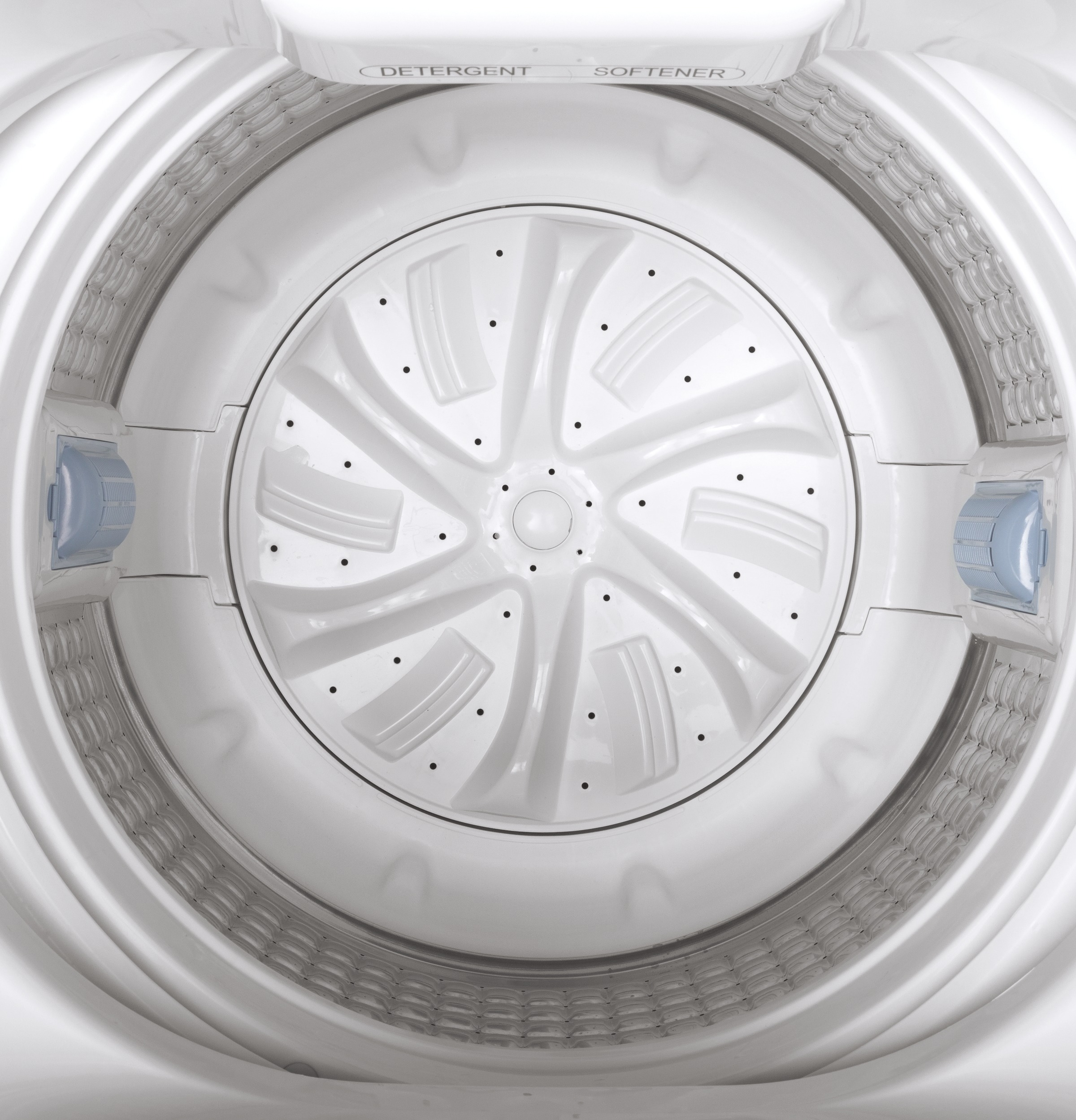 Model: GNW128SSMWW | GE GE® Space-Saving 2.8 cu. ft. Capacity Stationary Washer with Stainless Steel Basket
