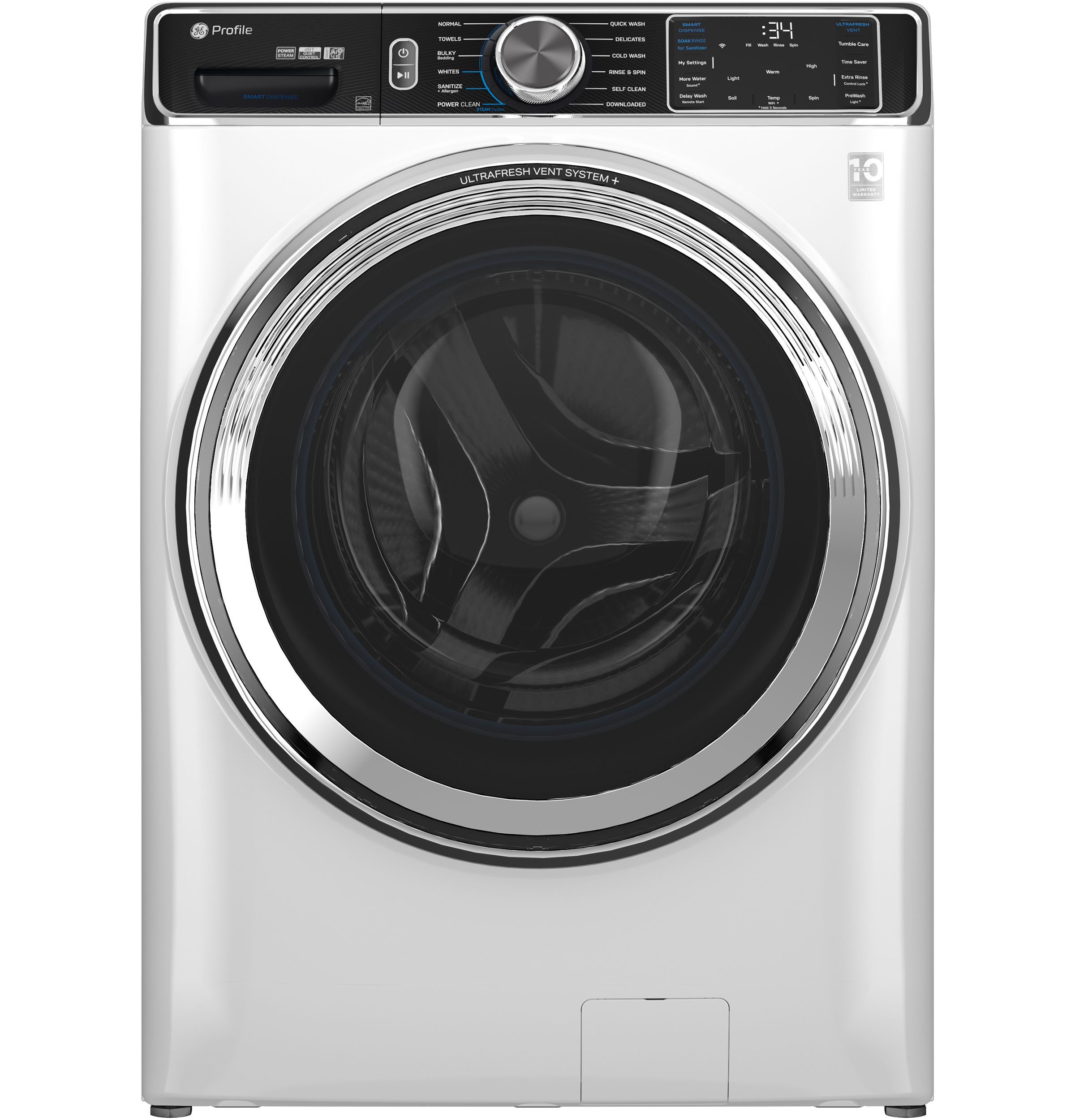 GE Profile GE Profile™ 5.3 cu. ft. Capacity Smart Front Load ENERGY STAR® Washer with UltraFresh™ Vent System+ with OdorBlock™