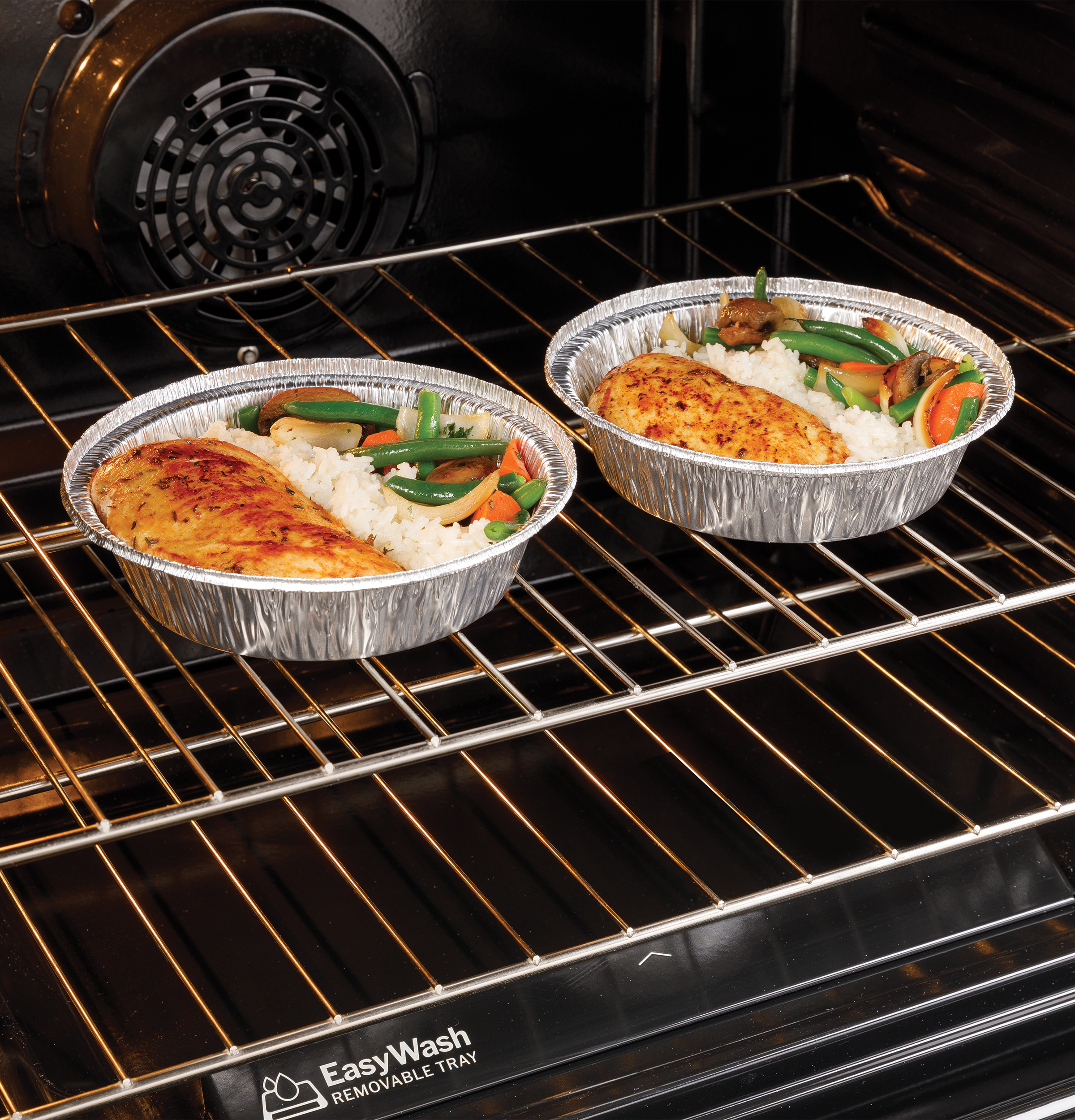Model: GRF600AVWW | GE GE® ENERGY STAR® 30" Free-Standing Electric Convection Range with No Preheat Air Fry and EasyWash™ Oven Tray