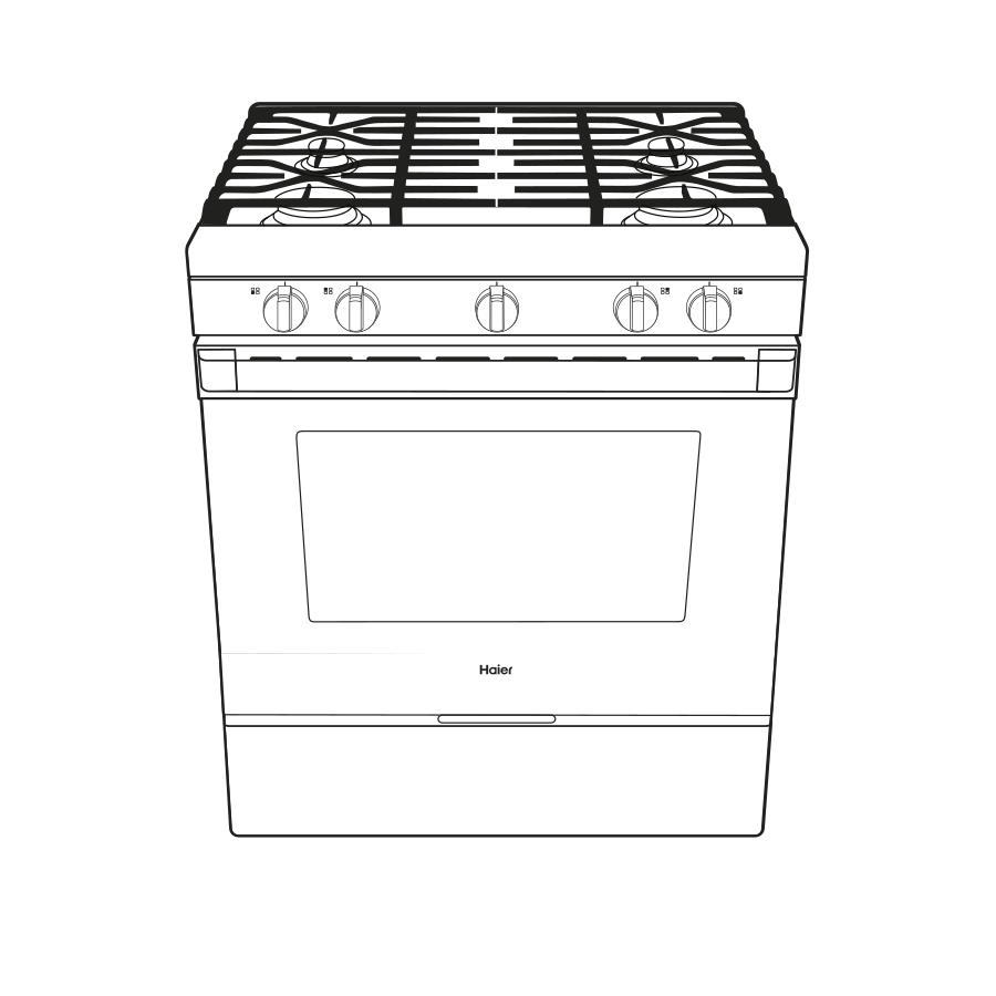 Model: QGSS740RNSS | Haier 30" Smart Slide-In Gas Range with Convection