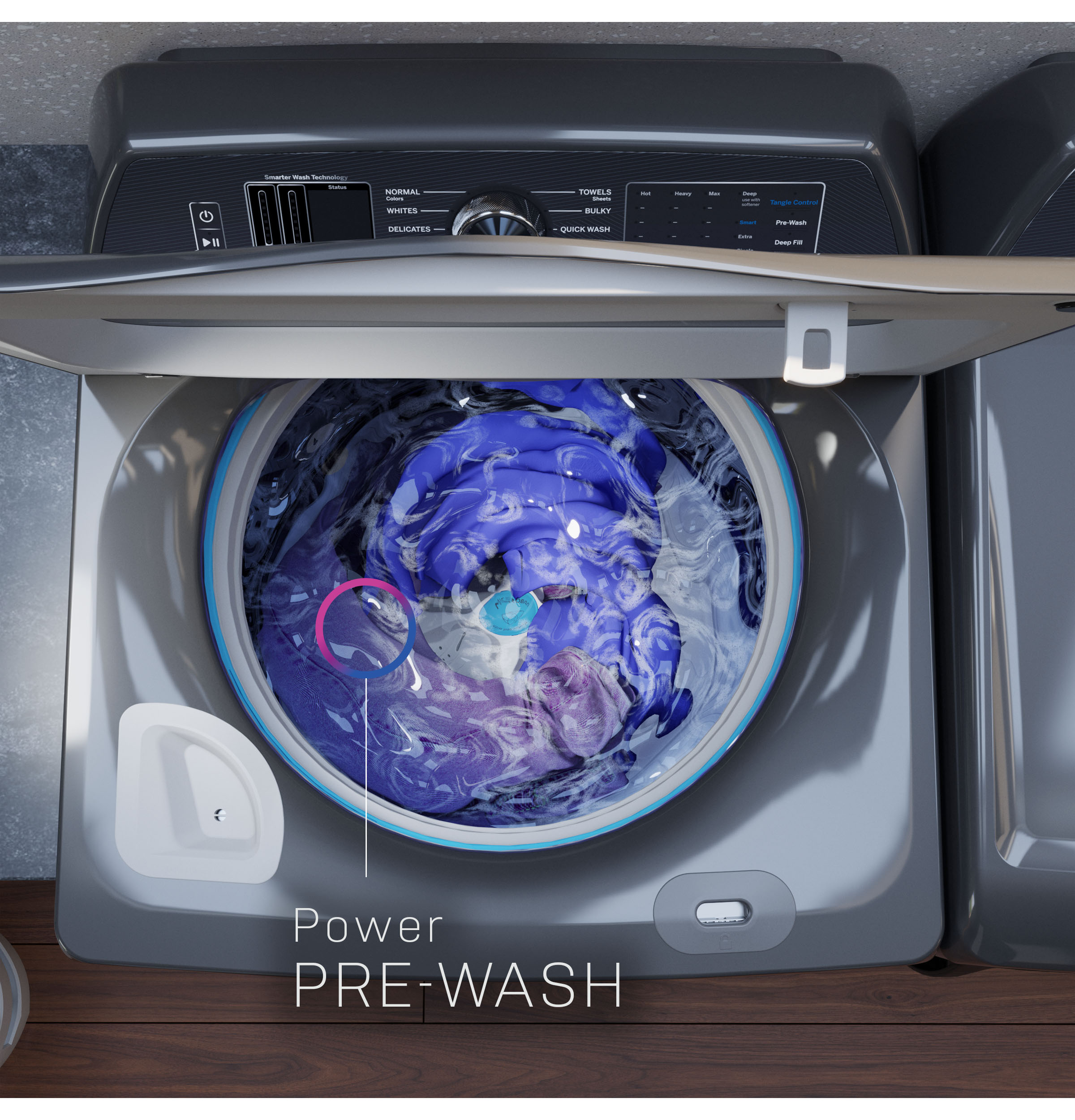 GE Profile PTW700BSTWS GE Profile ENERGY STAR 5.4 cu. ft. Capacity Washer with Smarter Wash Technology and FlexDispense PTW700BSTWS Weaver Appliance in Dover OH