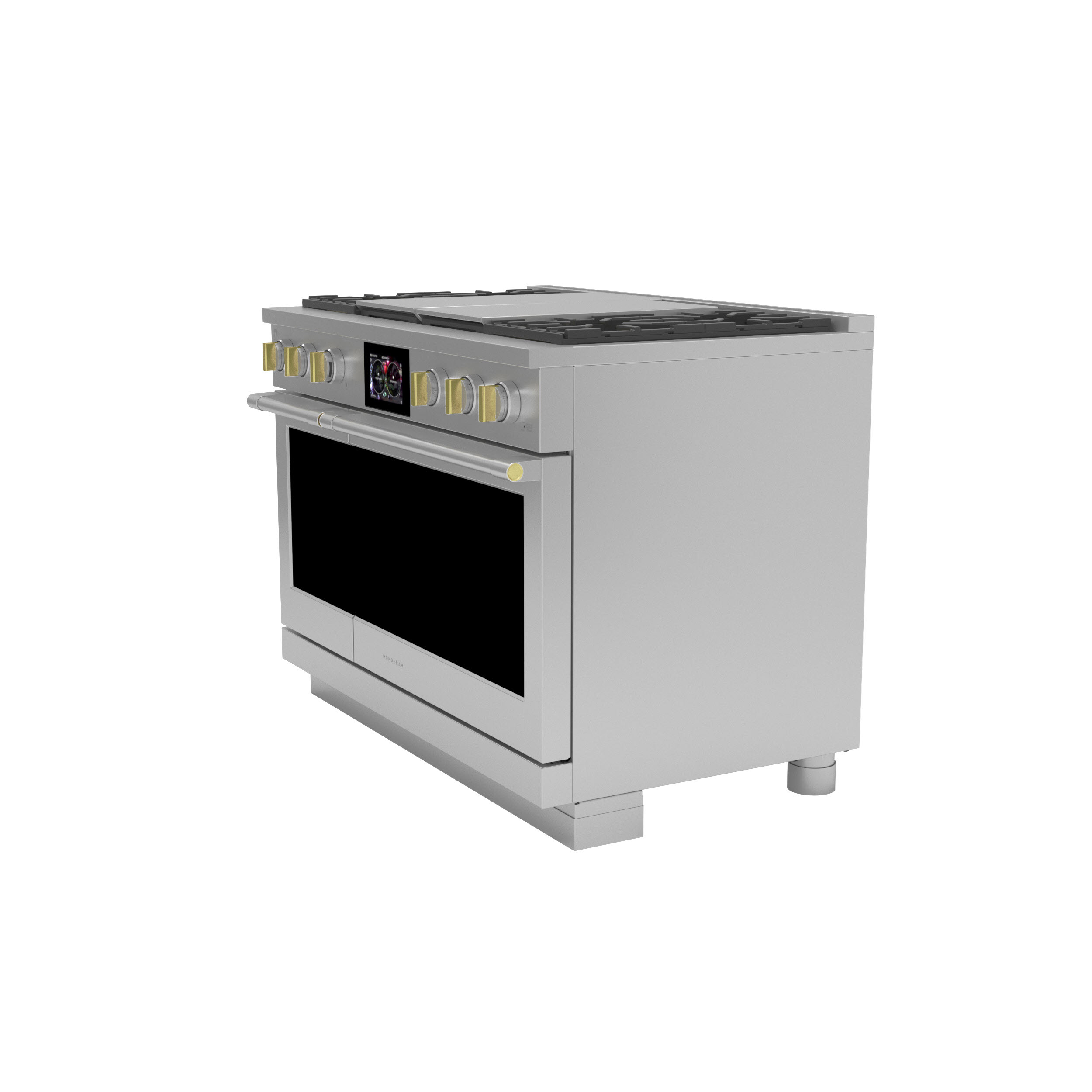 Model: ZDP484NGTSS | Monogram Monogram 48" Dual-Fuel Professional Range with 4 Burners, Grill, and Griddle