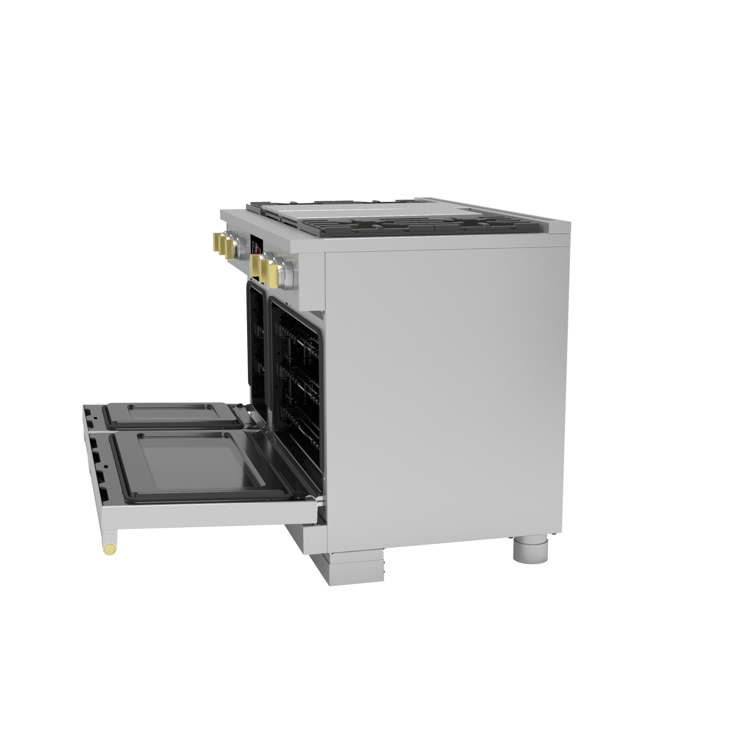 Model: ZDP484NGTSS | Monogram Monogram 48" Dual-Fuel Professional Range with 4 Burners, Grill, and Griddle