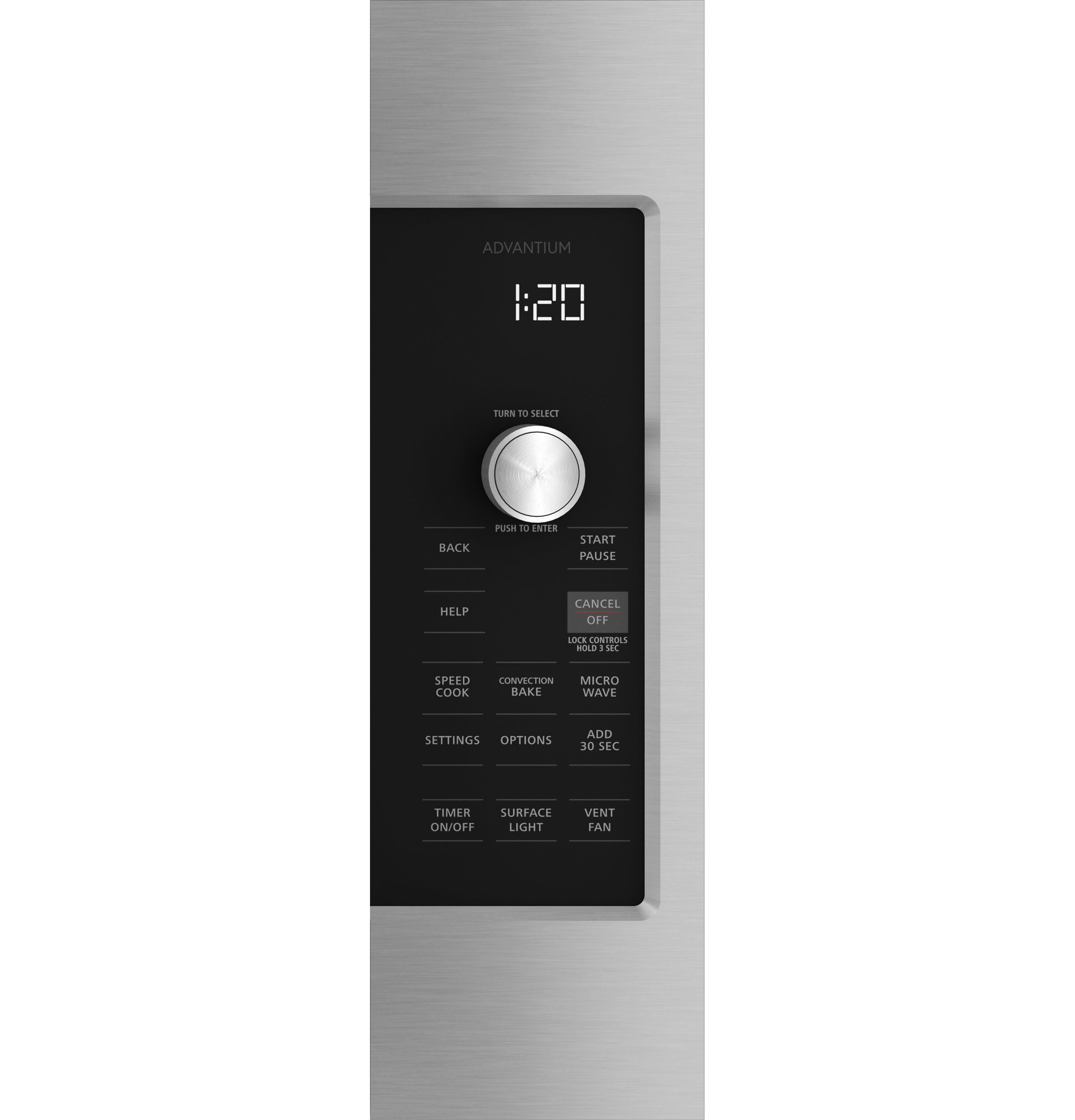 Model: ZSA1202PSS | Monogram Monogram Statement Above-the-Cooktop Speedcooking Oven with Advantium® Technology