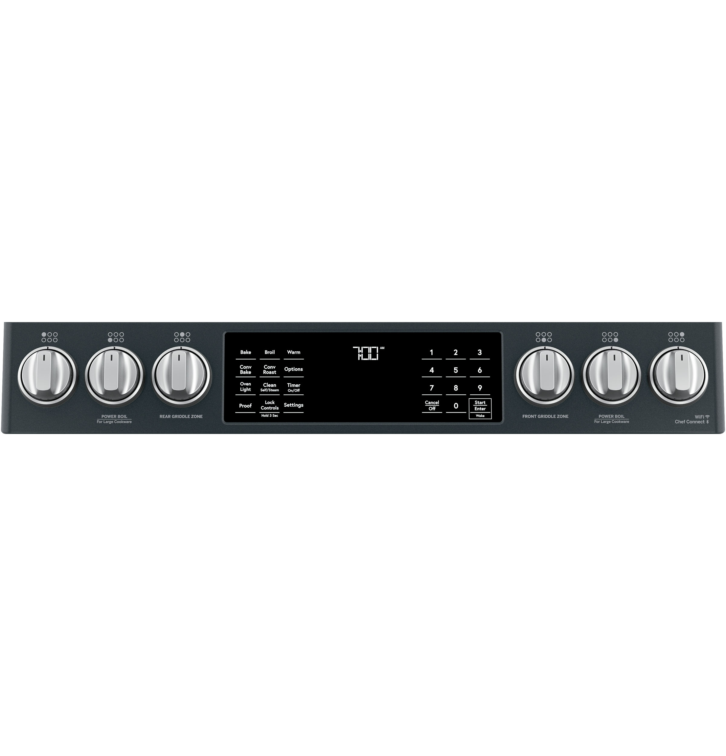 Model: CGS700P3MD1-Clrnc | Cafe Café™ 30" Smart Slide-In, Front-Control, Gas Range with Convection Oven