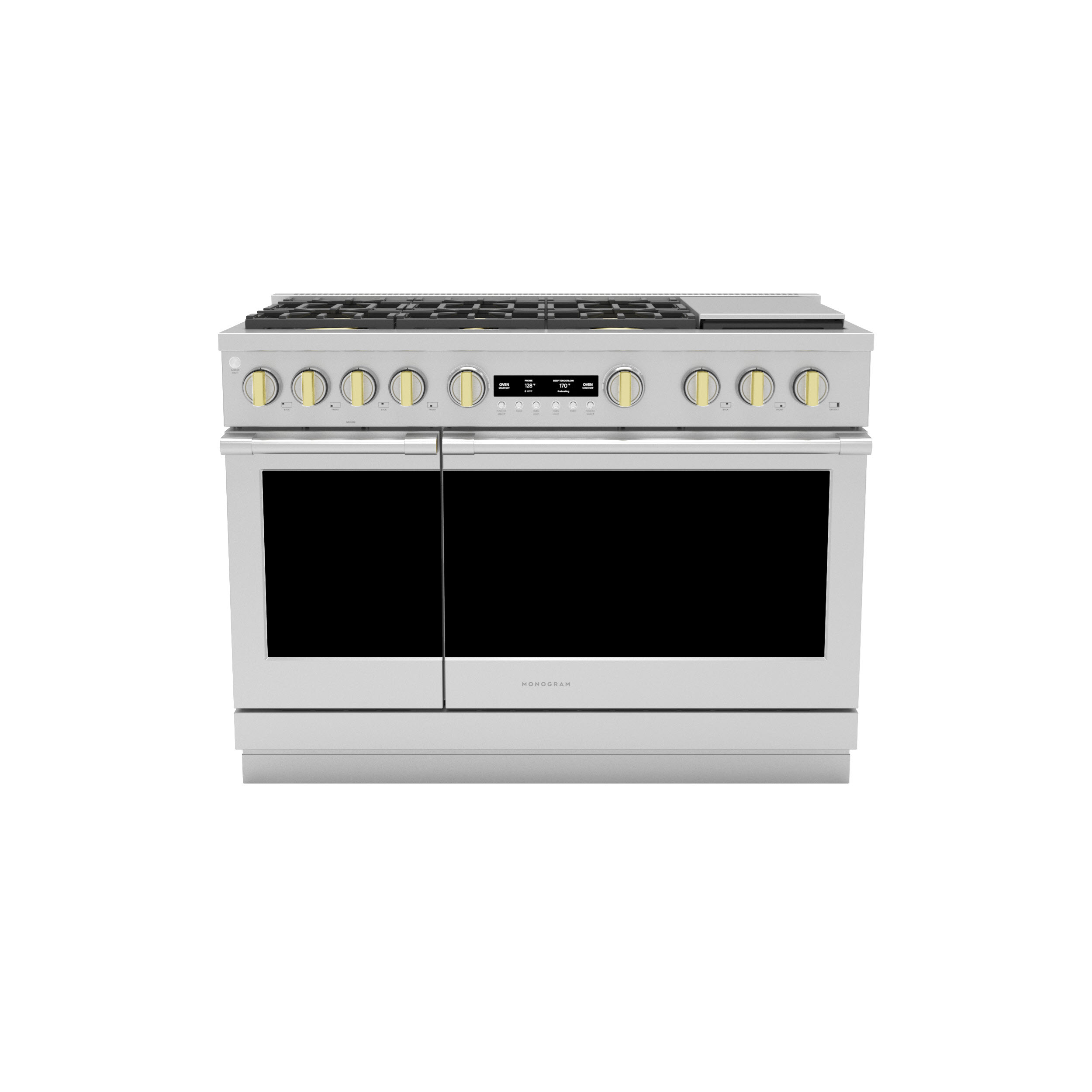 Model: ZGP486NDTSS | Monogram Monogram 48" All Gas Professional Range with 6 Burners and Griddle