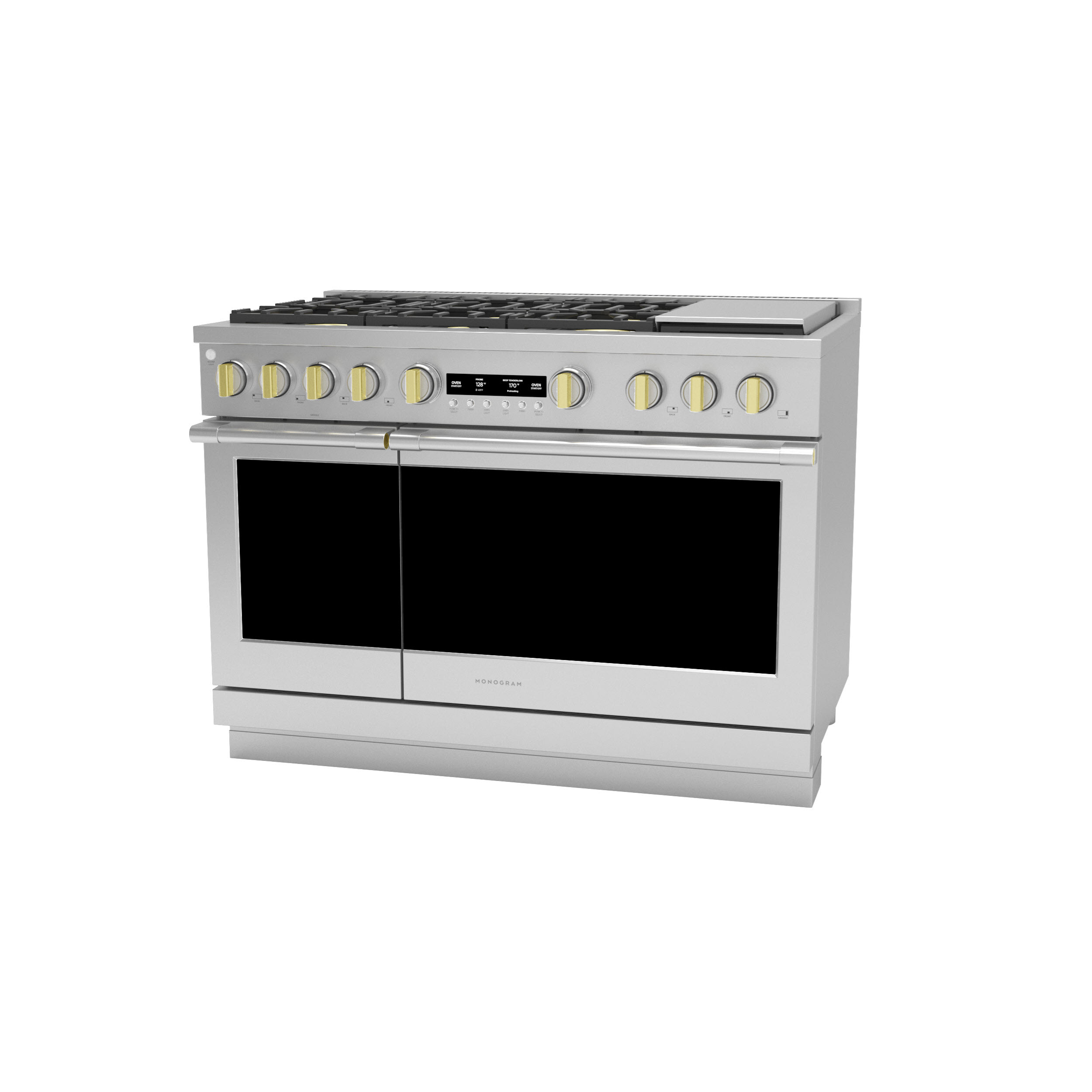 Model: ZGP486NDTSS | Monogram Monogram 48" All Gas Professional Range with 6 Burners and Griddle