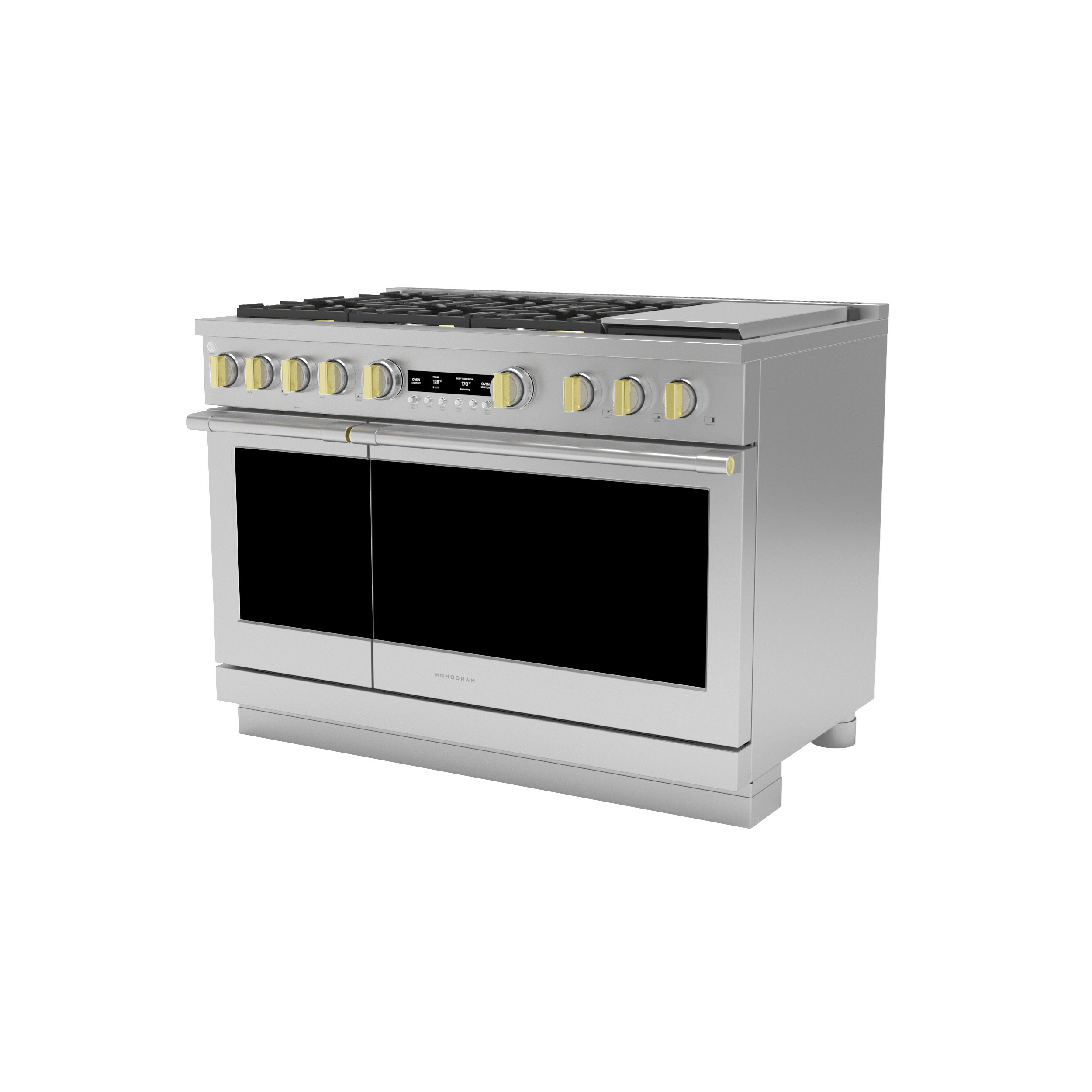 Model: ZGP486NDTSS | Monogram Monogram 48" All Gas Professional Range with 6 Burners and Griddle