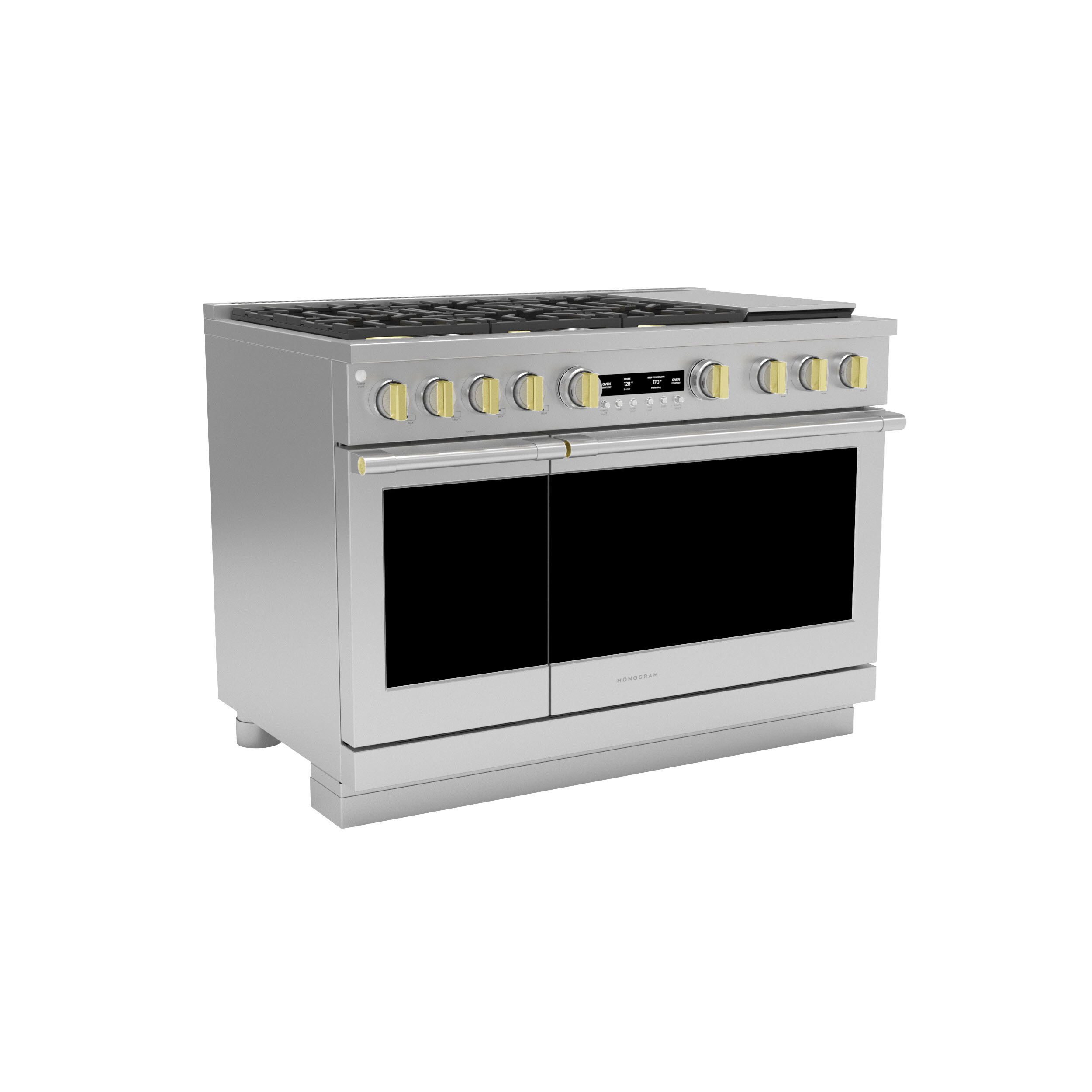 Model: ZGP486NDTSS | Monogram Monogram 48" All Gas Professional Range with 6 Burners and Griddle