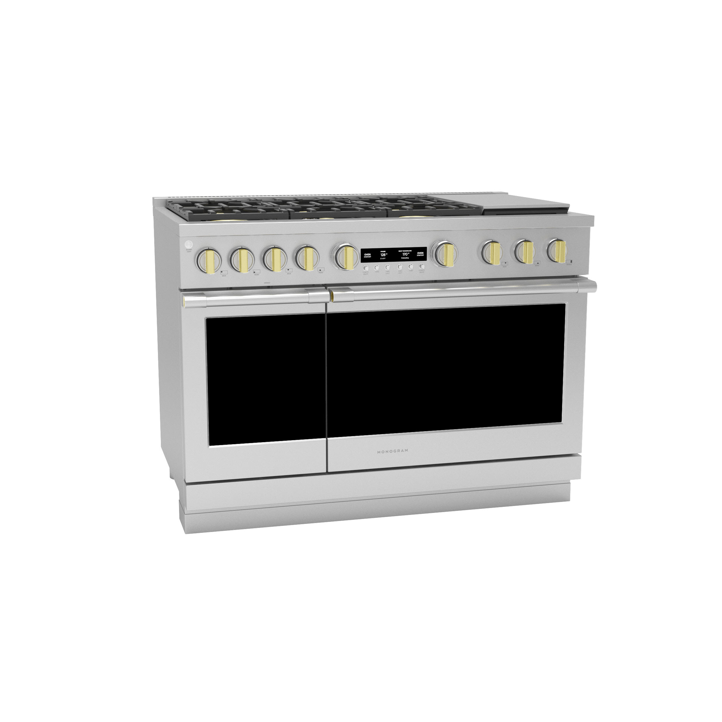 Model: ZGP486NDTSS | Monogram Monogram 48" All Gas Professional Range with 6 Burners and Griddle