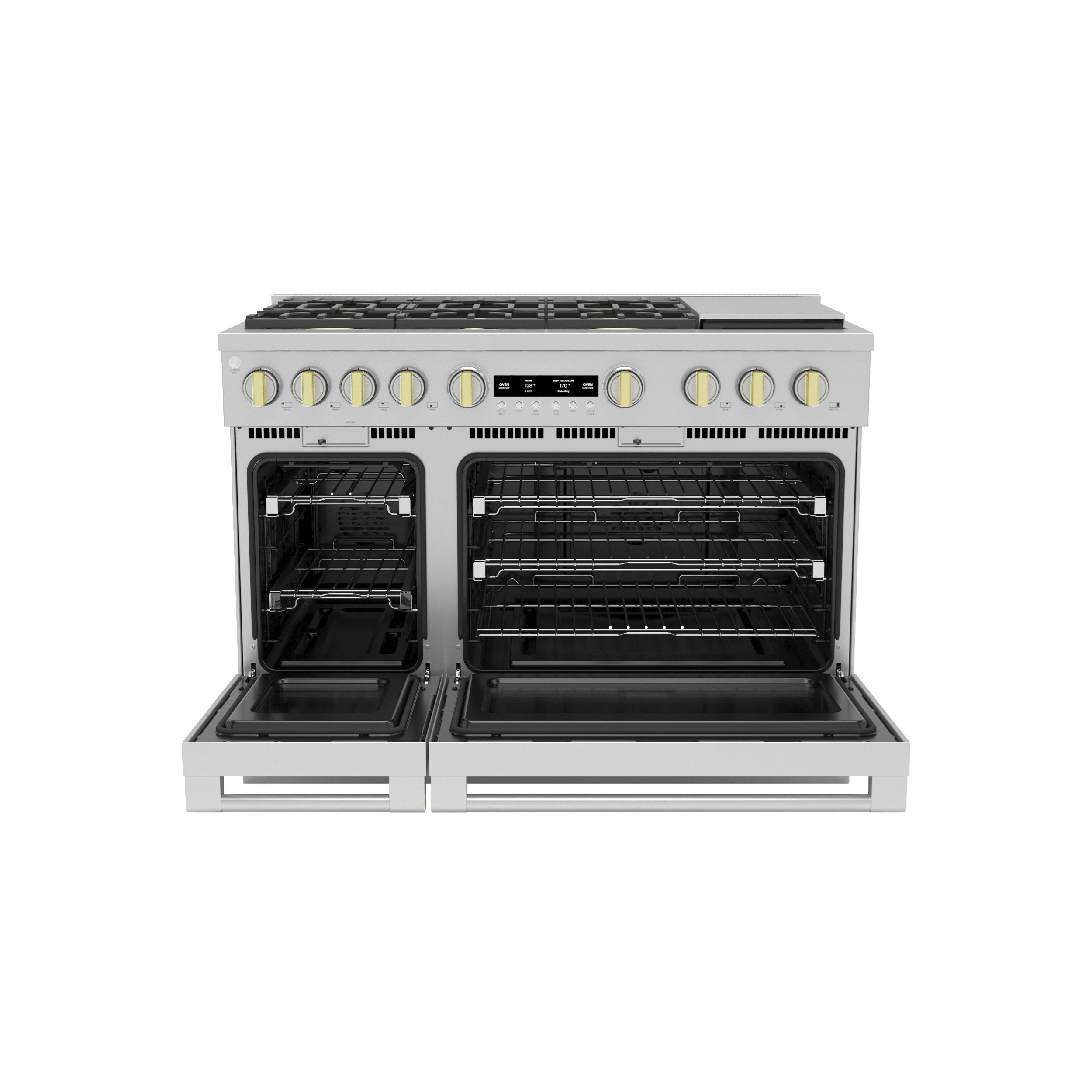Model: ZGP486NDTSS | Monogram Monogram 48" All Gas Professional Range with 6 Burners and Griddle