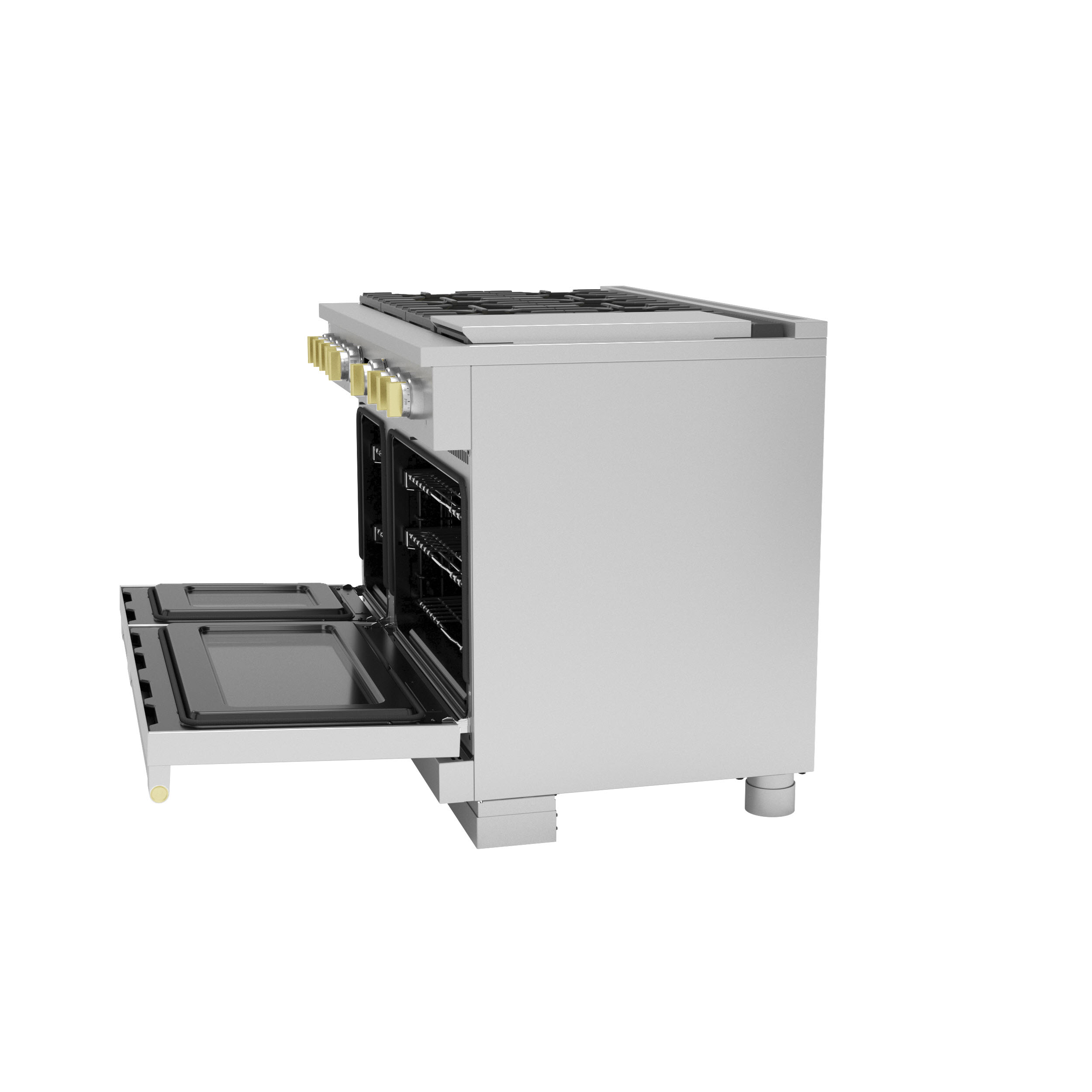 Model: ZGP486NDTSS | Monogram Monogram 48" All Gas Professional Range with 6 Burners and Griddle